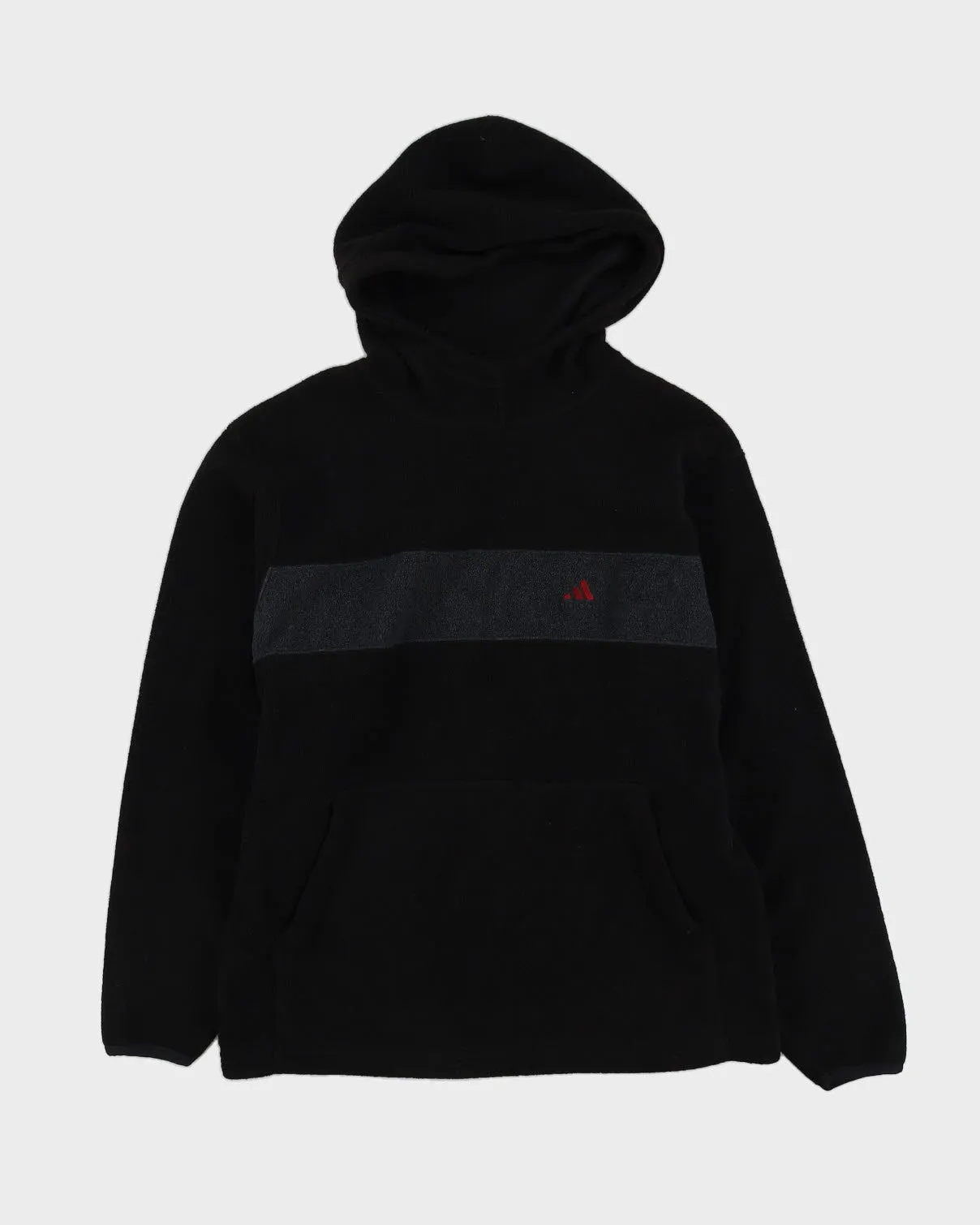 00s Adidas Black Fleeced Hoodie   - S