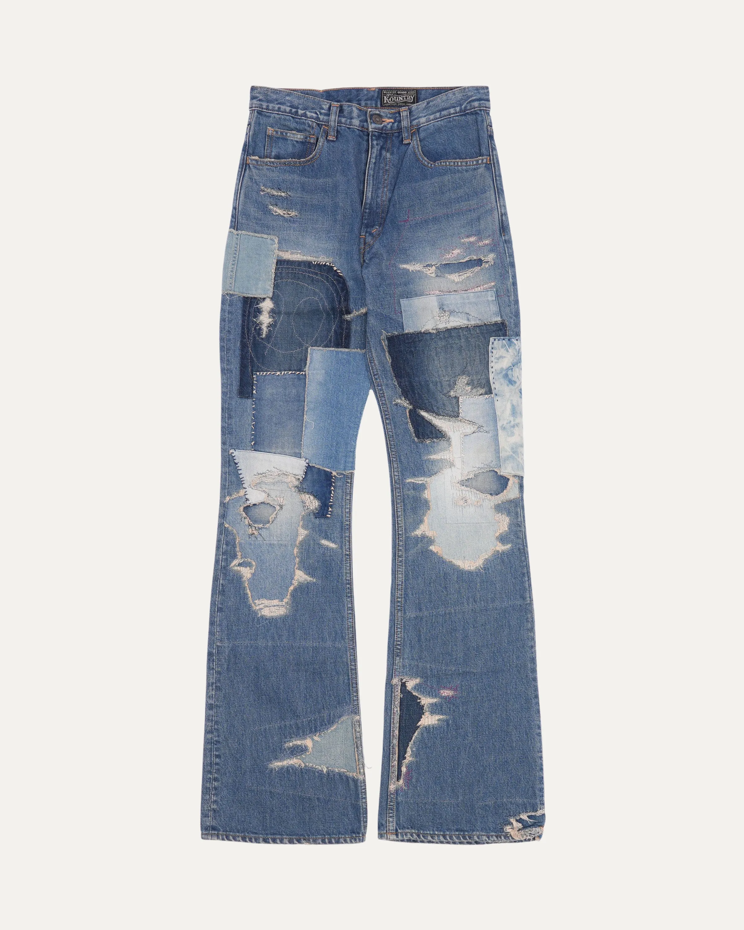 14oz Denim 5P Crazy Dixie Remake Rat Flare Pants