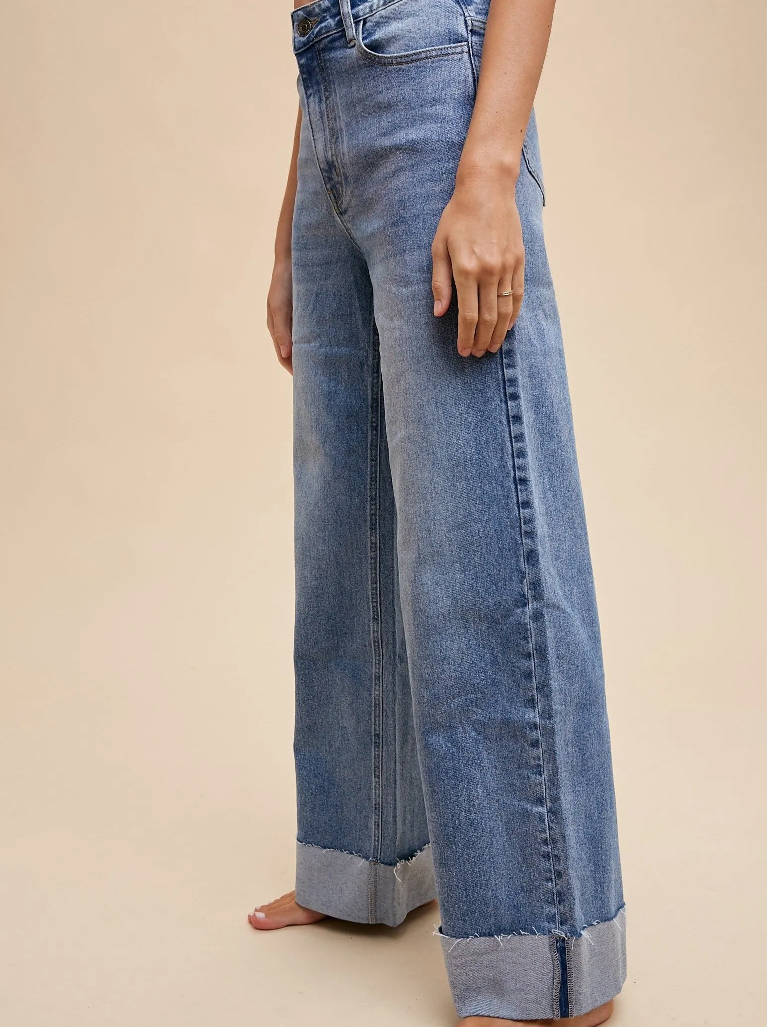 90's Stretch Cuffed Jeans