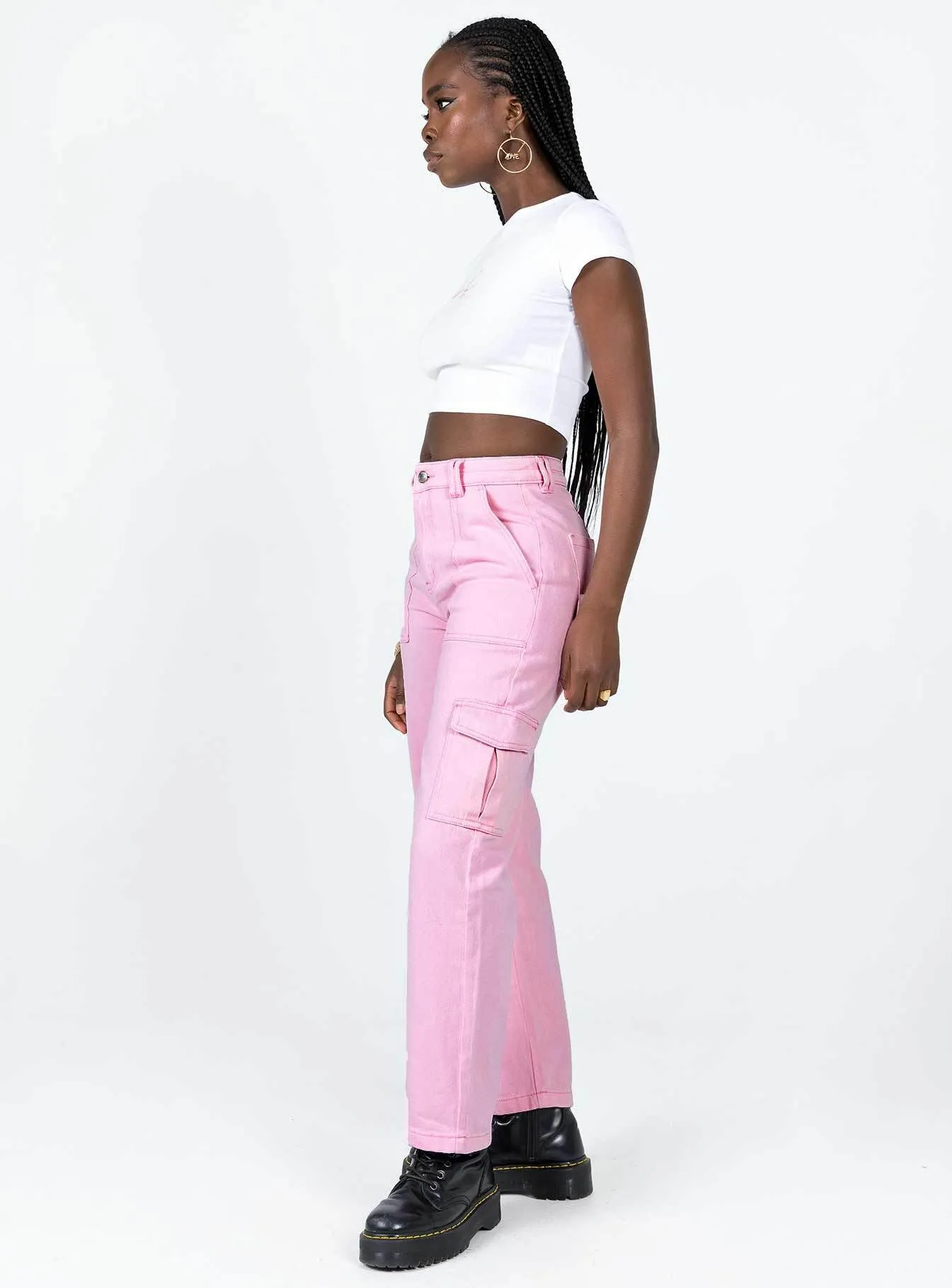 Adelaide Cargo Jeans Pink