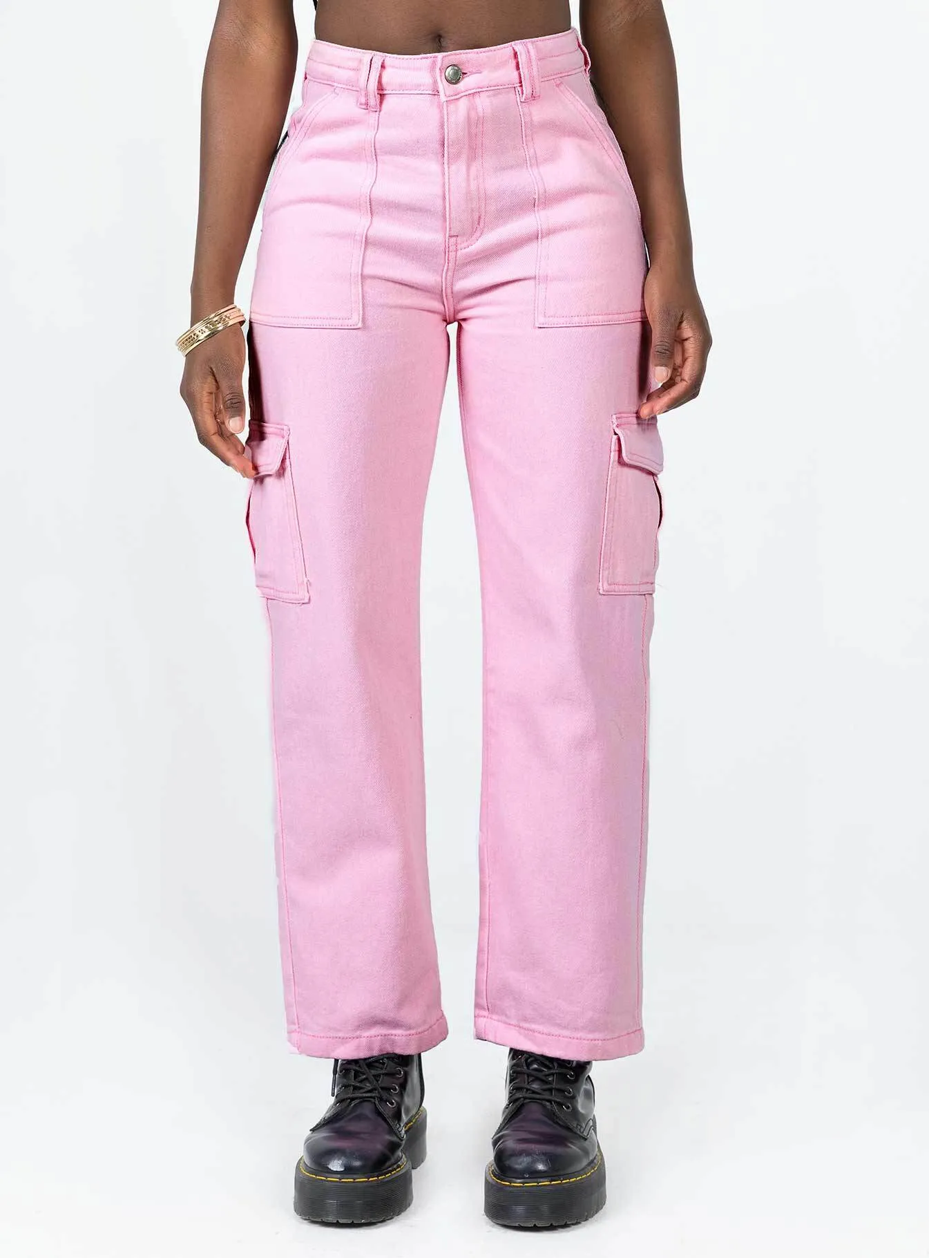 Adelaide Cargo Jeans Pink