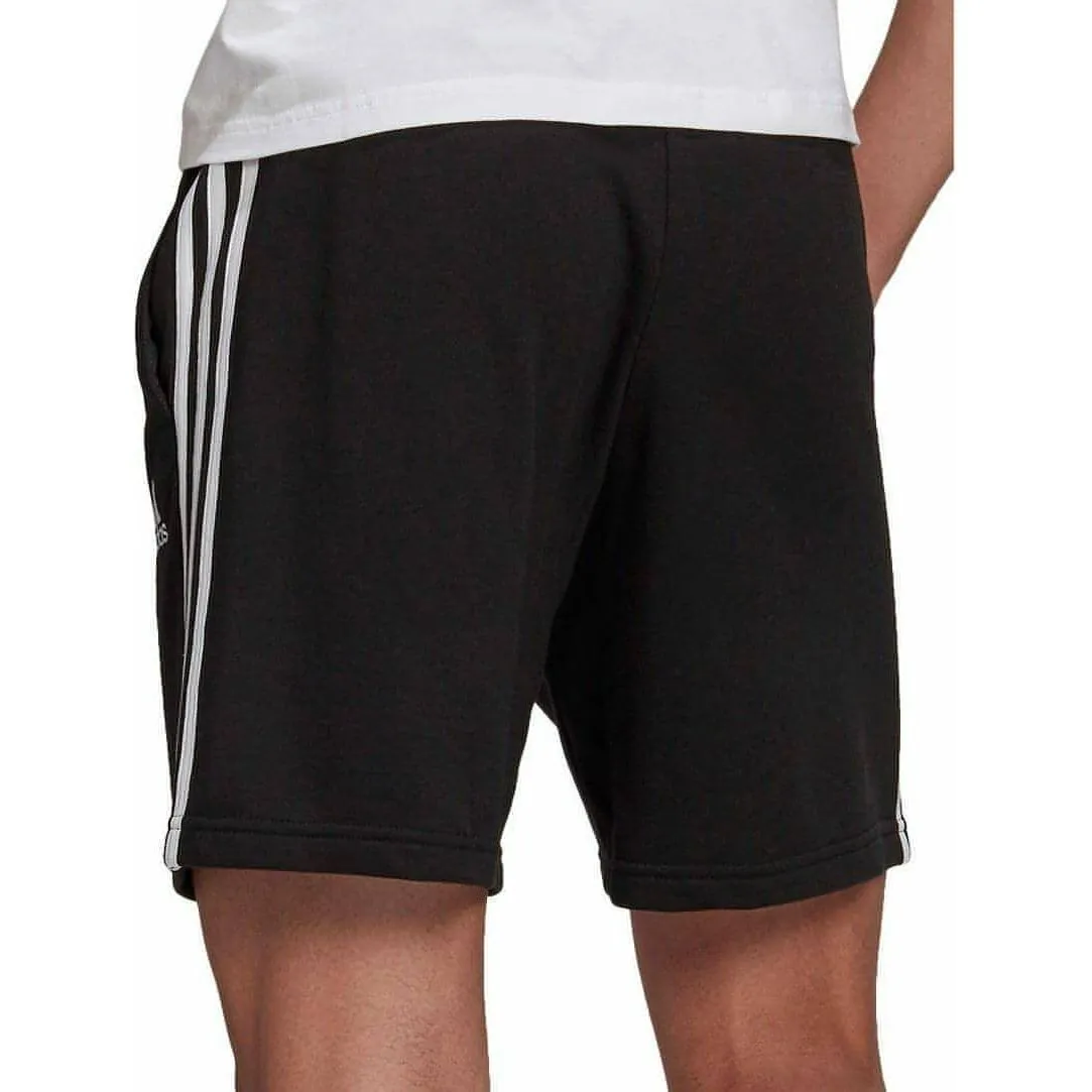 adidas Essentials French Terry 3 Stripes Mens Shorts - Black