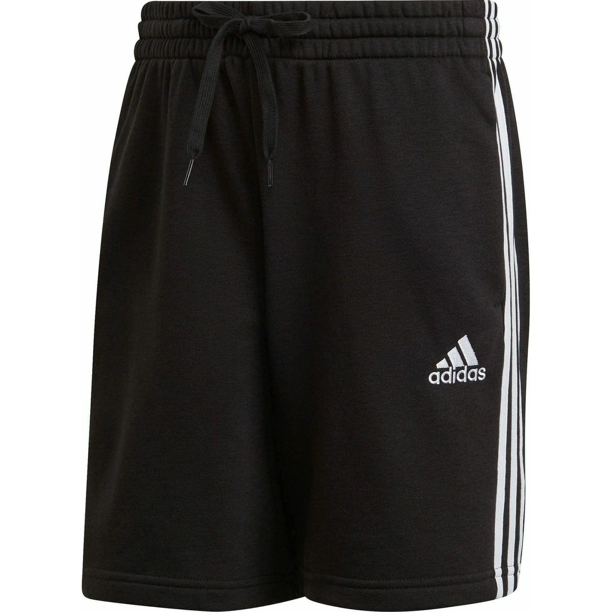 adidas Essentials French Terry 3 Stripes Mens Shorts - Black