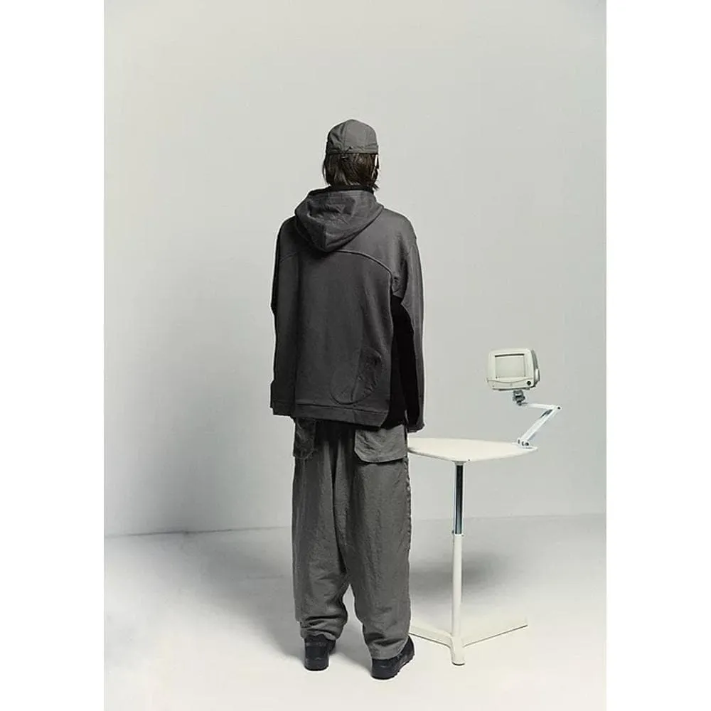 ARCHIVAL REINVENT MULTIPLE TYPE POCKET HOODIE-GREY