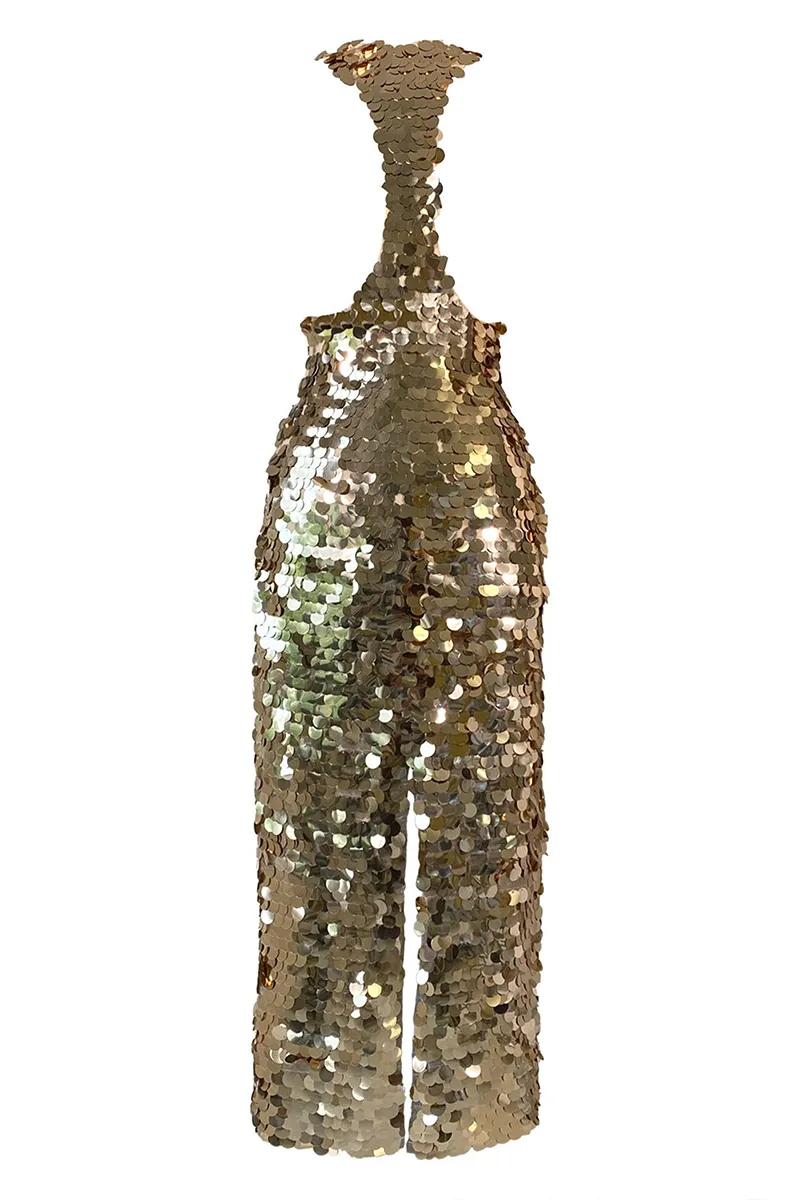 AURA GOLD SEQUIN MIDI DRESS