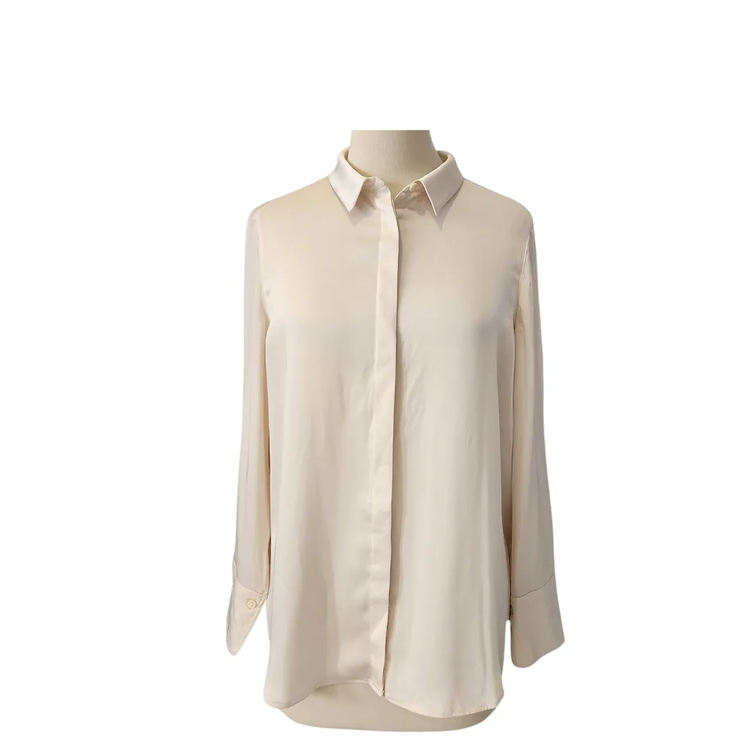 Autograph Cream Satin Collared Shirt | Like New |