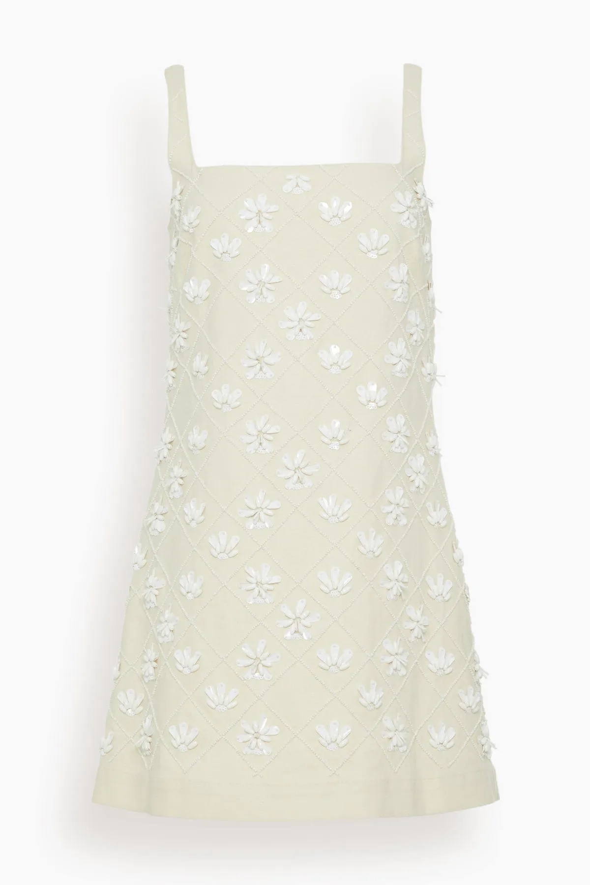 Barton Dress in Cream/White