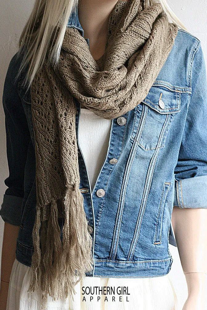 Beige Scarf with Hood