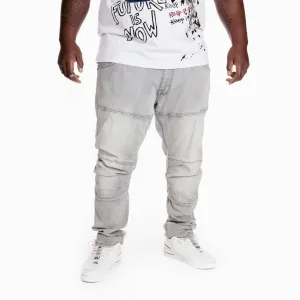 Big and Tall Clean Engineered Jeans - Light Grey