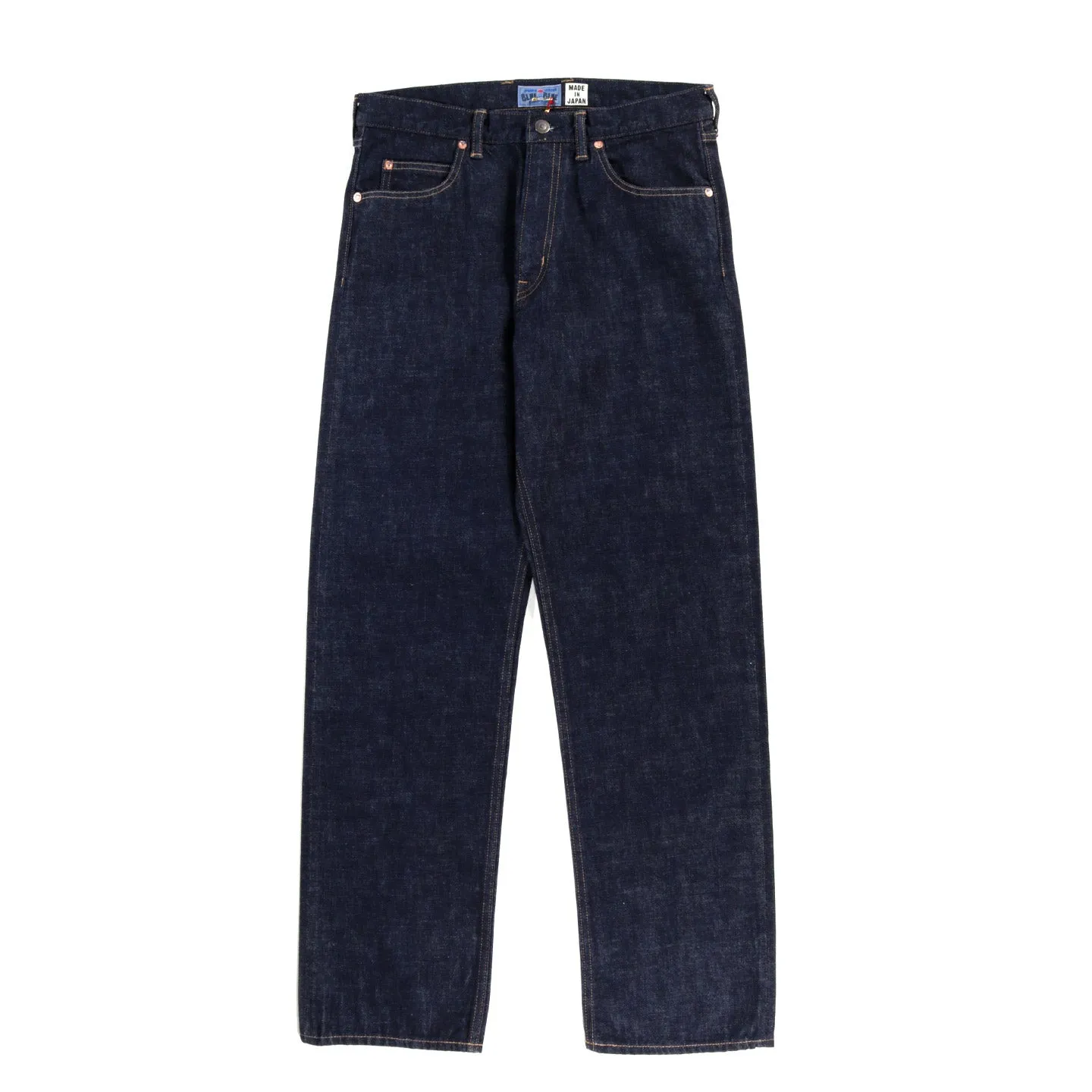 BLUE BLUE JAPAN SELVEDGE DENIM STRAIGHT LEG JEANS ONE WASH