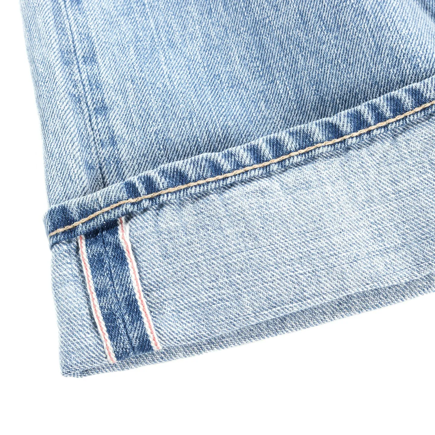 BLUE BLUE JAPAN SELVEDGE DENIM STRAIGHT LEG JEANS WORN OUT