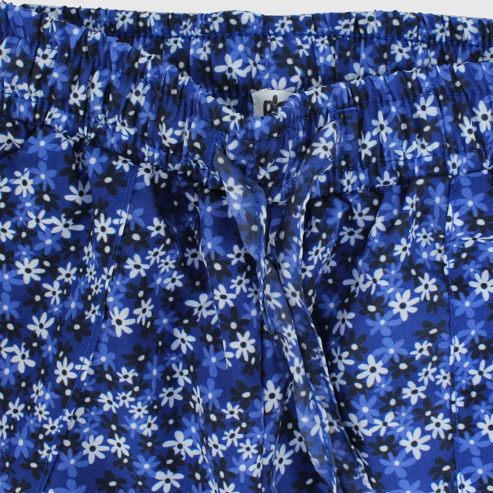 Blue Floral Comfy Pants