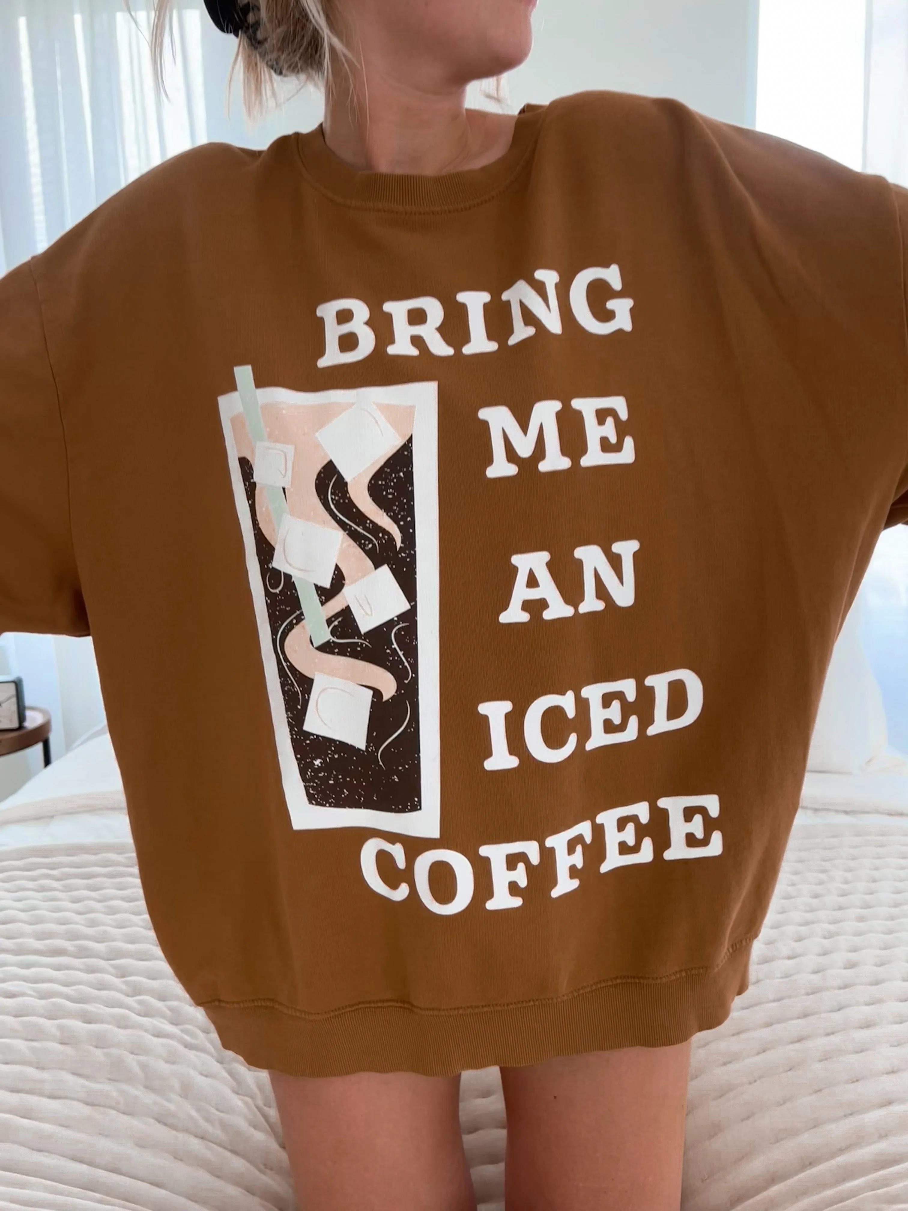 Bring Me An Iced Coffee Hazelnut Lightweight Sweatshirt