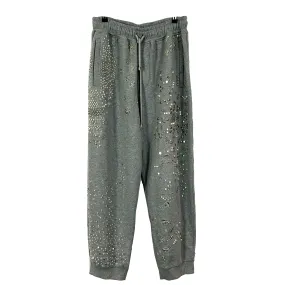 Burberry New Pearl & Crystal Embellished Grey Sweatpants S