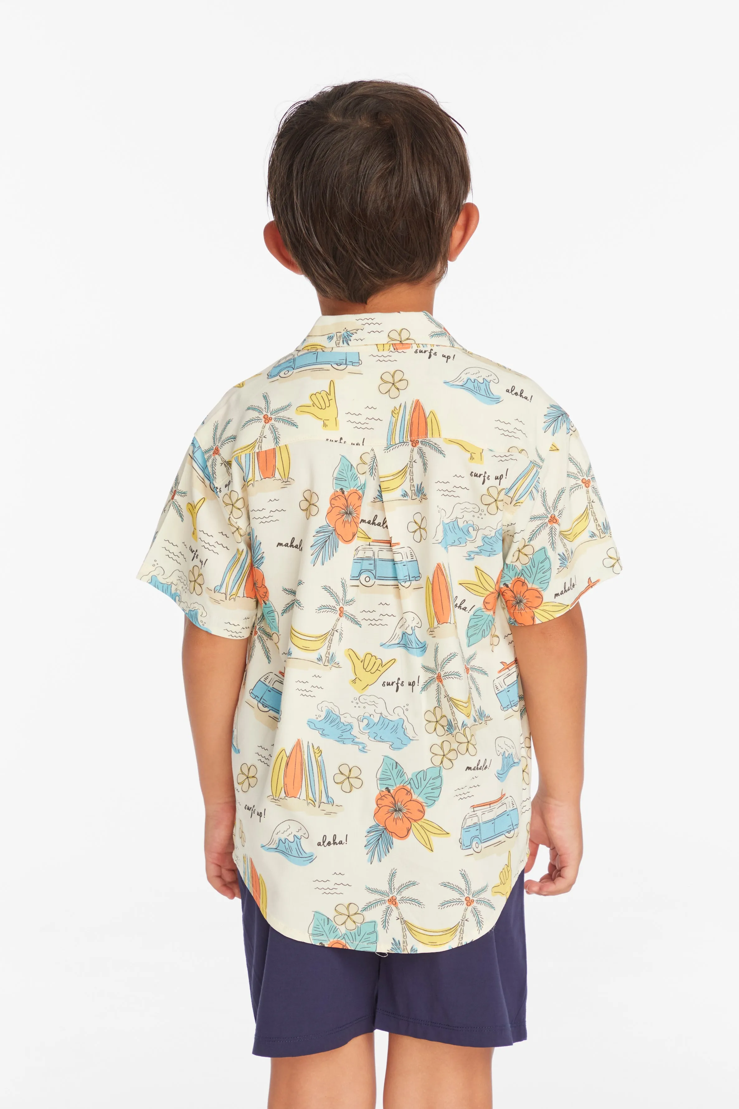 Chaser Surf's Up Boys Button Down Tee