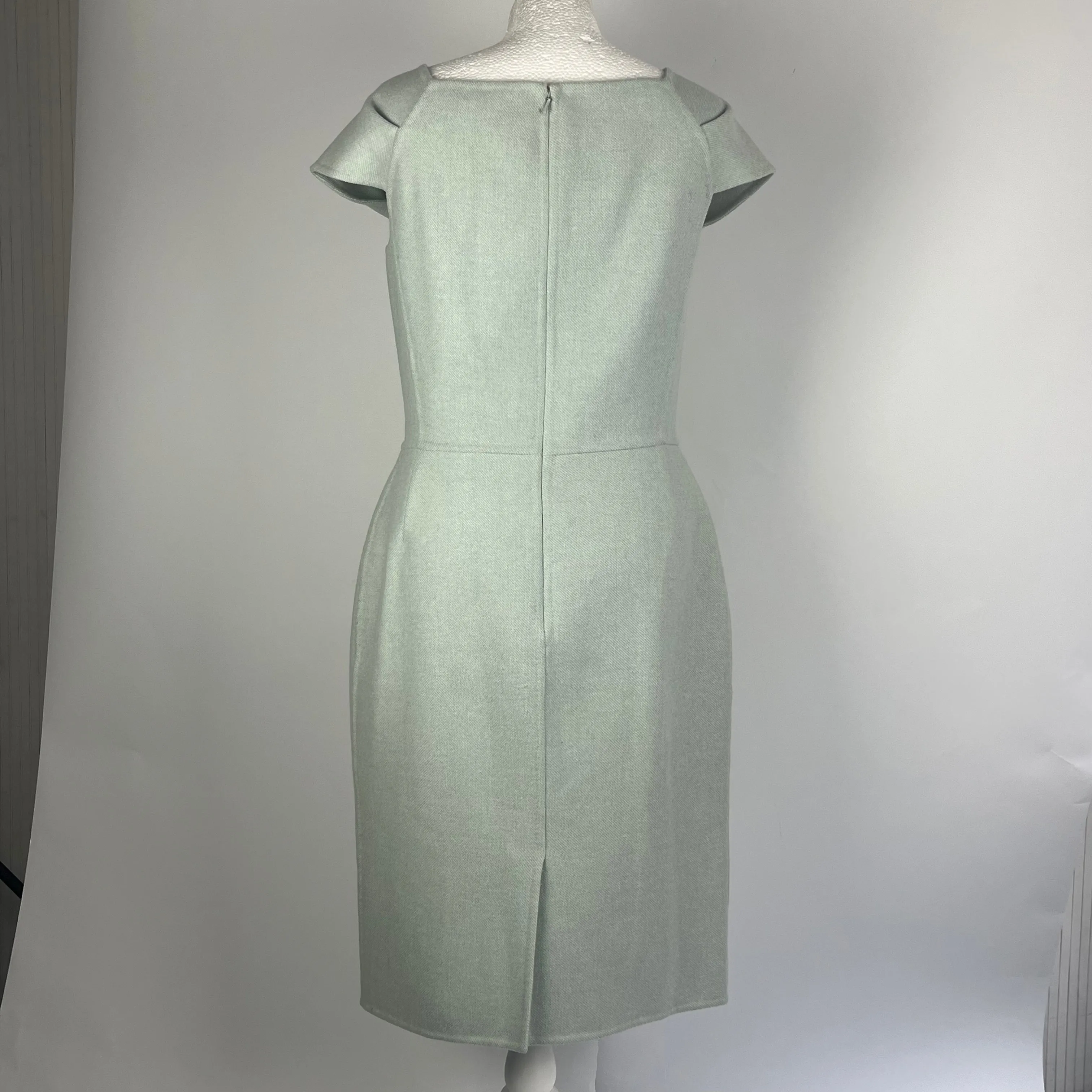 Christian Dior Mint Wool Midi Dress L