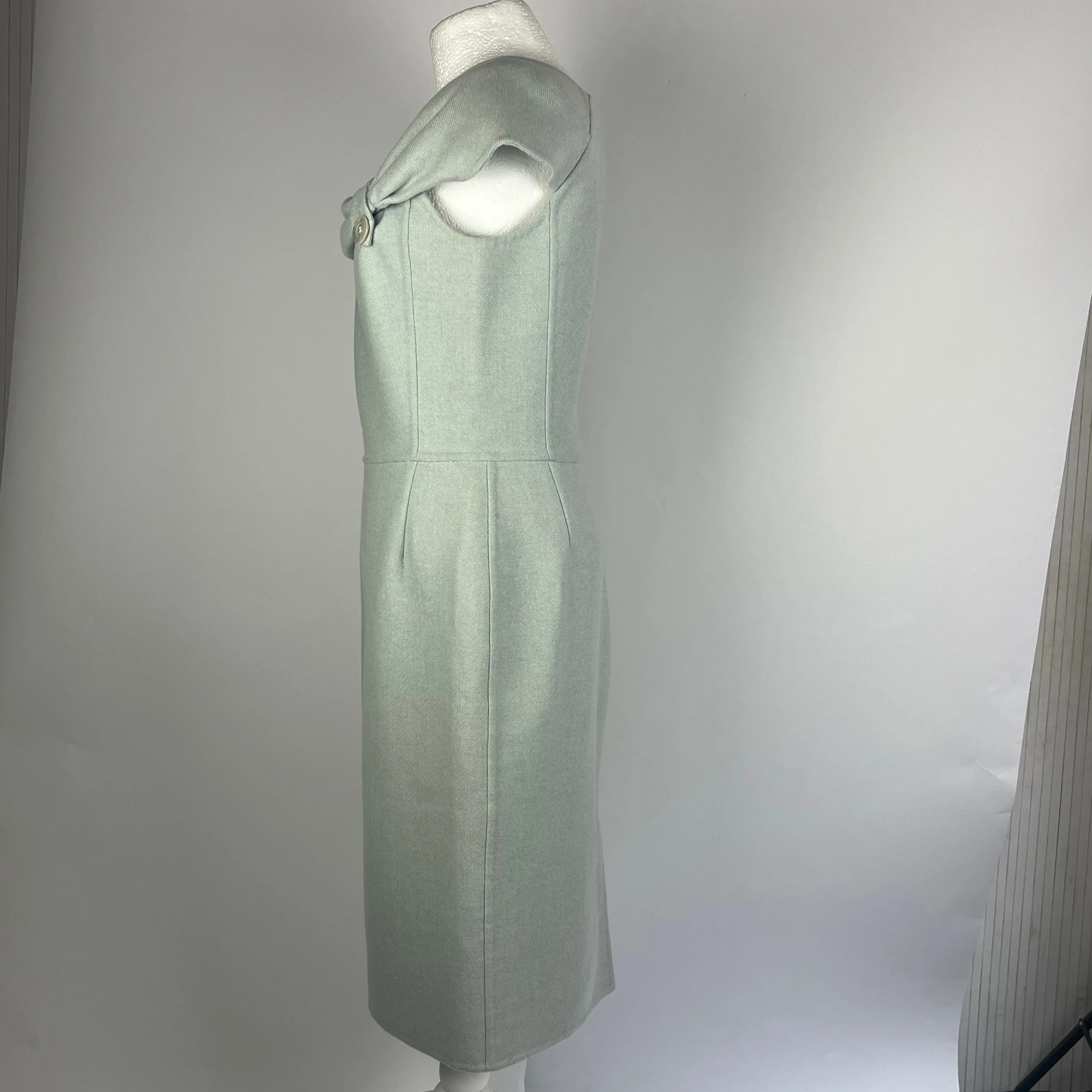 Christian Dior Mint Wool Midi Dress L