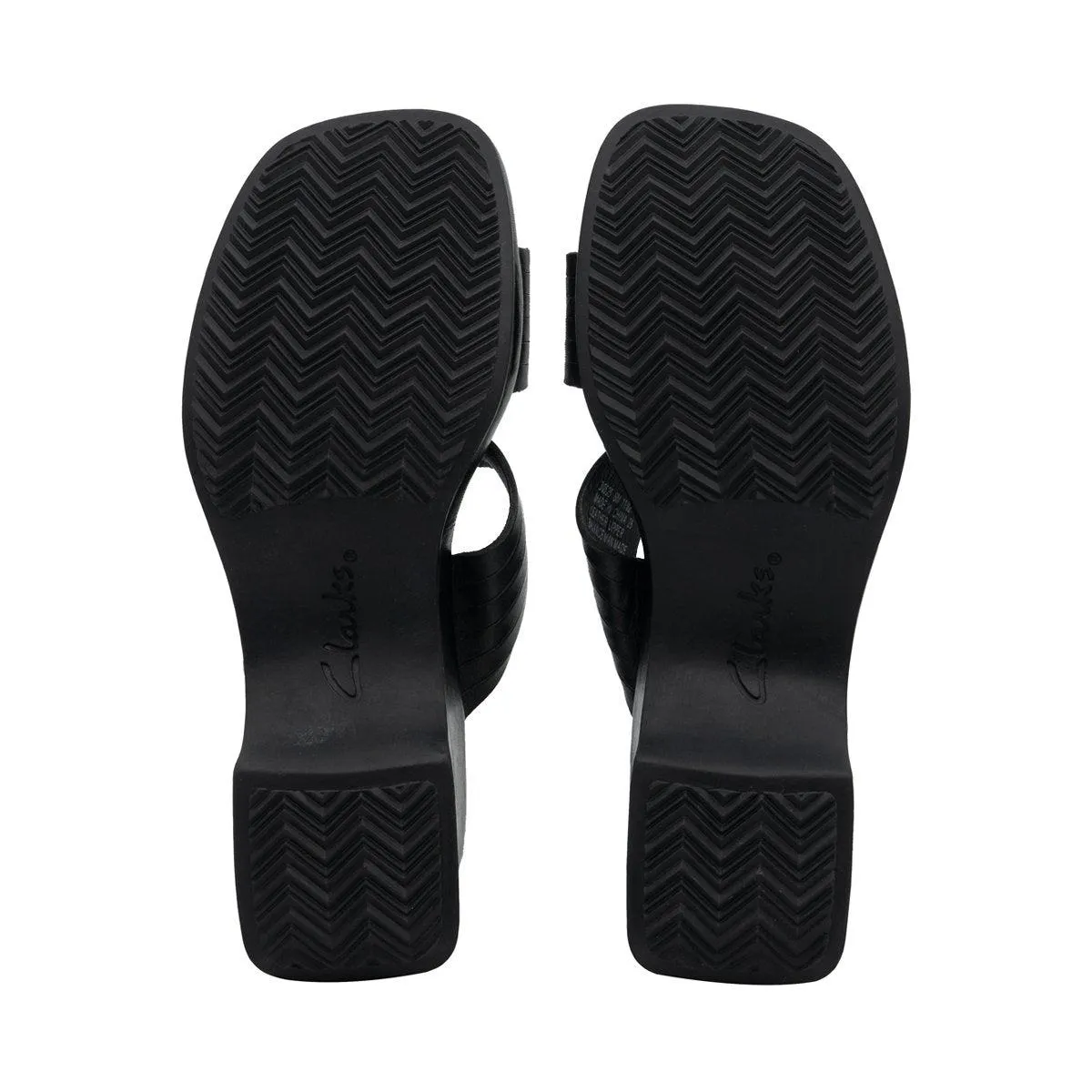 Clarks Slip On Sandals Sliders Leather Black Colour For Women