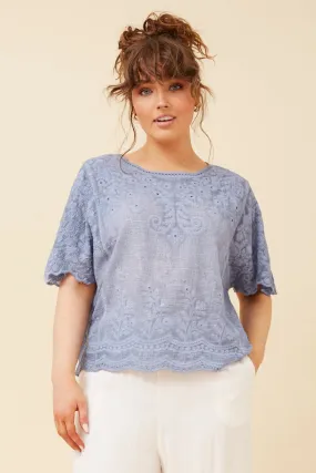 DEVONA EMBROIDERED TOP