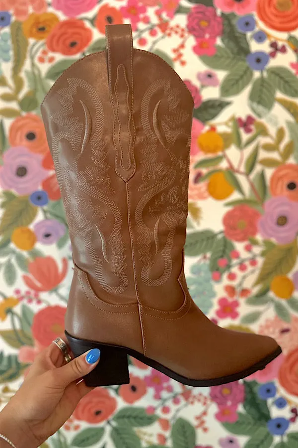 Dolly Brown Western Boot