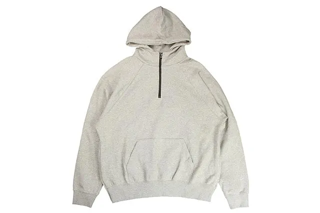 Fear of God FOG Essentials Half Zip Pullover Hoodie Heather Grey