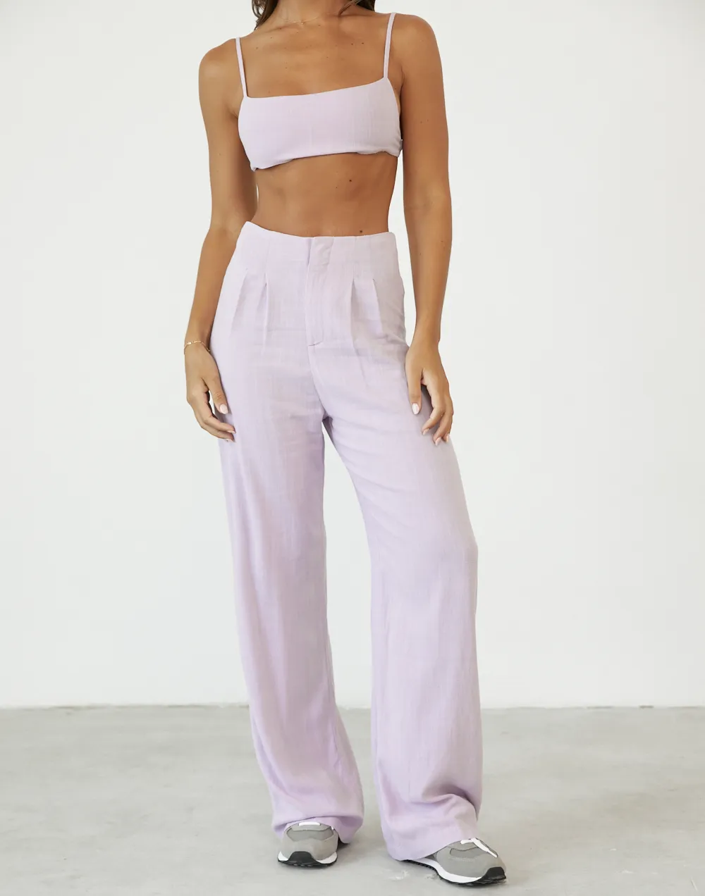 Finley Linen Pants (Lilac)