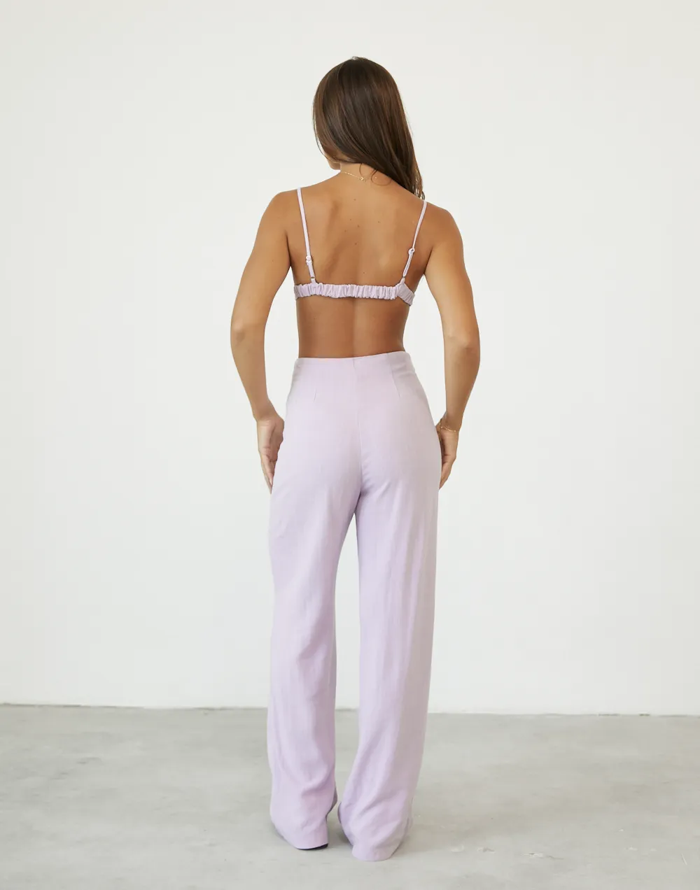 Finley Linen Pants (Lilac)