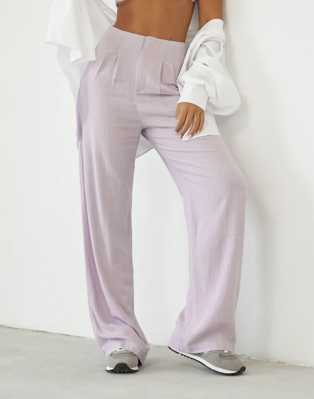 Finley Linen Pants (Lilac)