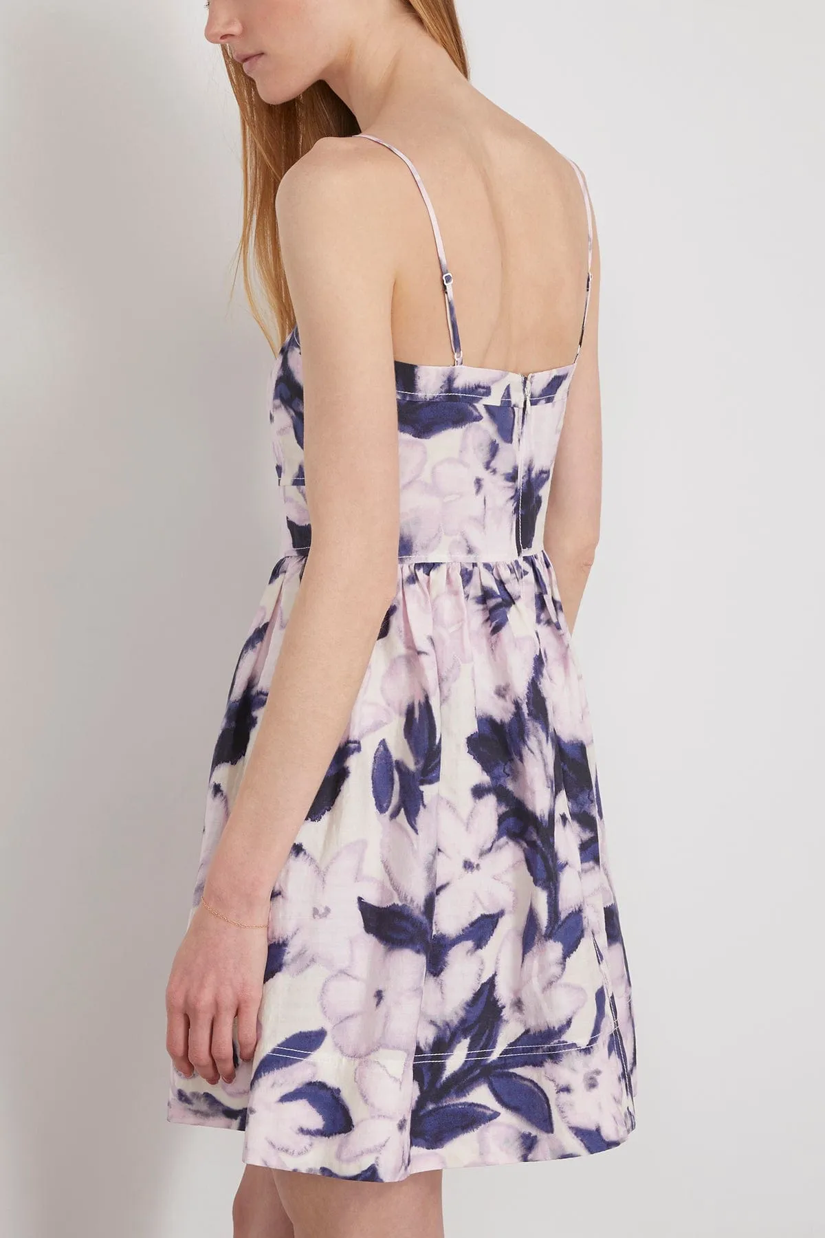 Gellar Dress in Lilac/Off White Multi