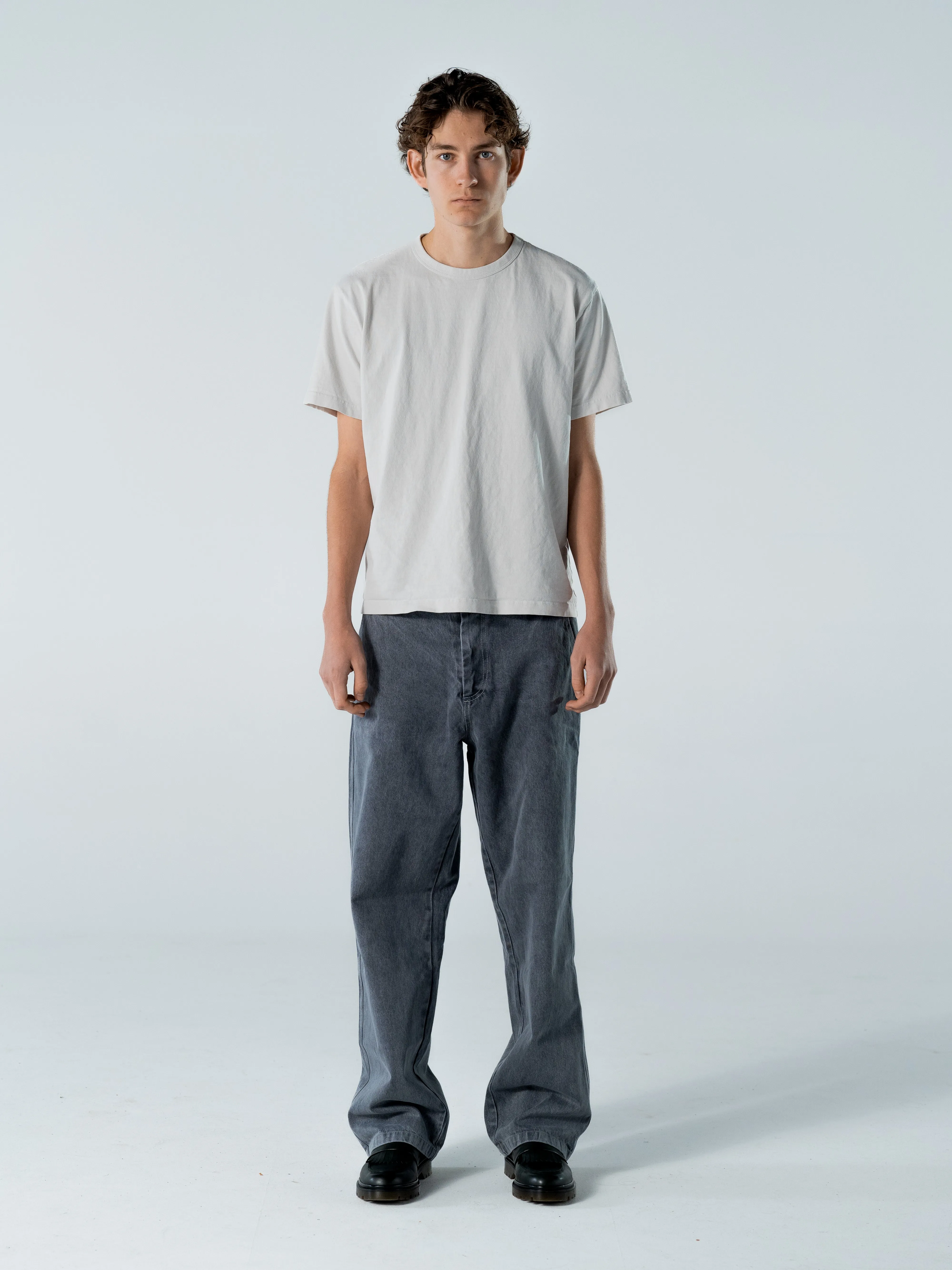 Grey Washed Baggy Jeans