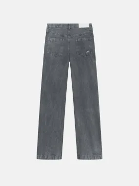 Grey Washed Baggy Jeans