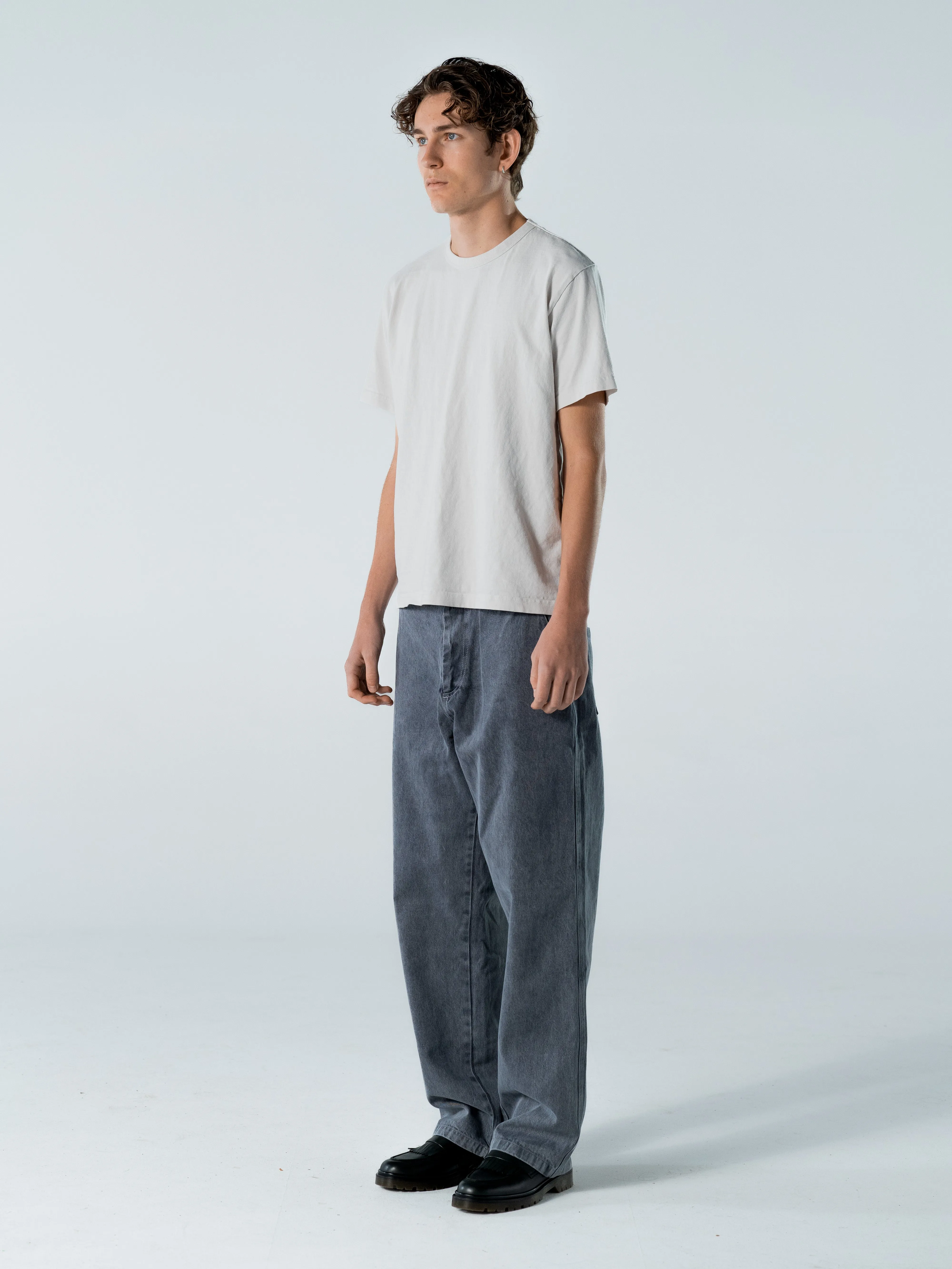 Grey Washed Baggy Jeans