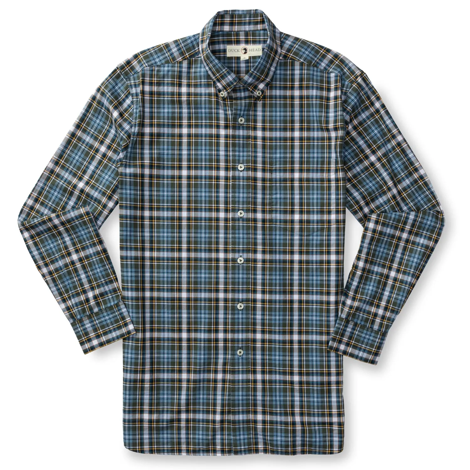 Hamlett Plaid Cotton Twill Sport Shirt