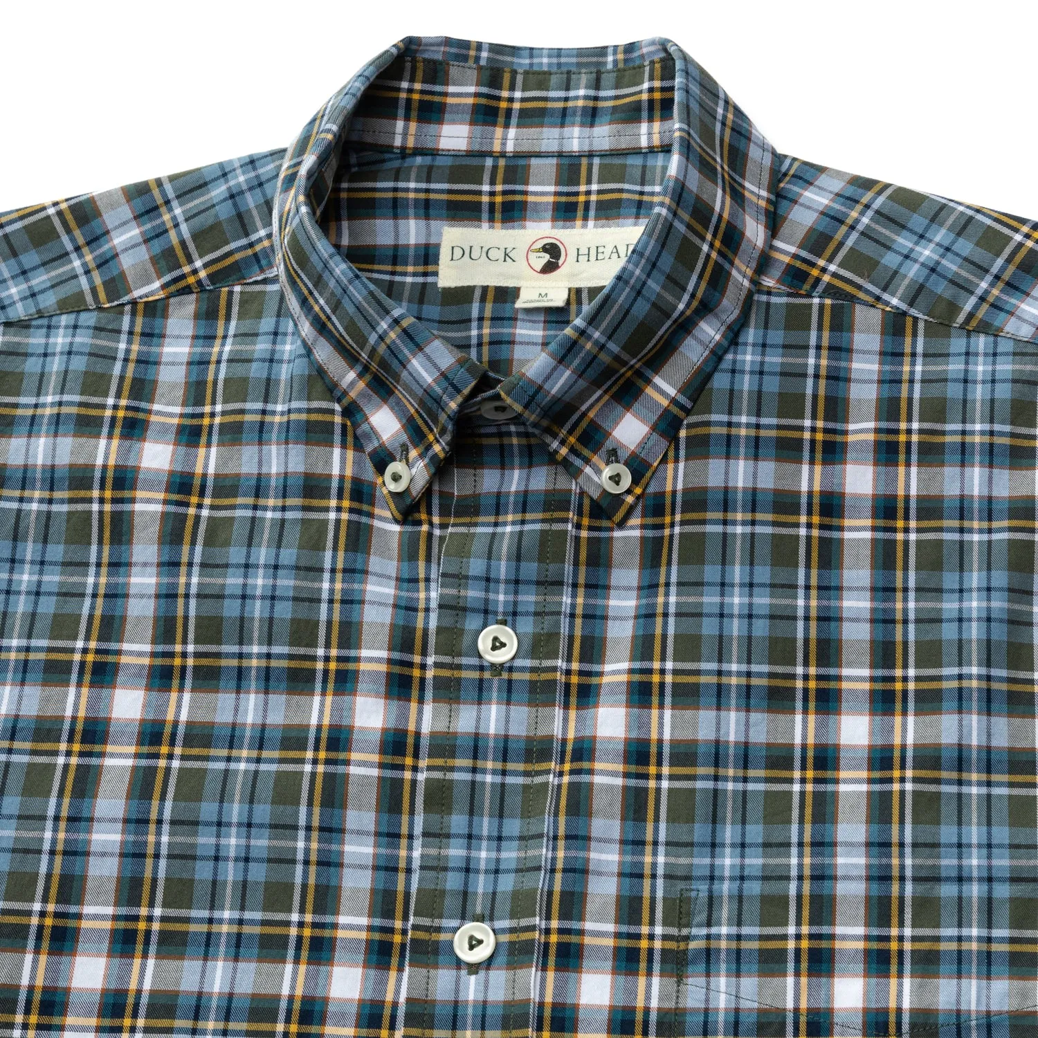 Hamlett Plaid Cotton Twill Sport Shirt