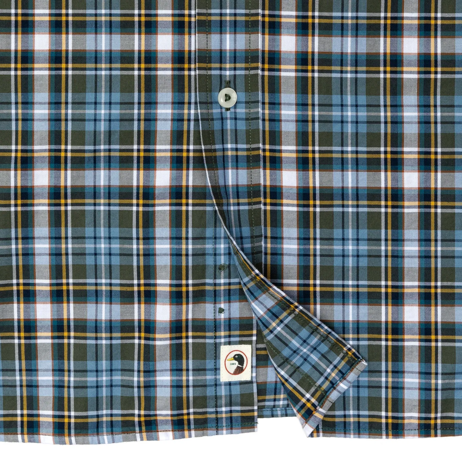 Hamlett Plaid Cotton Twill Sport Shirt