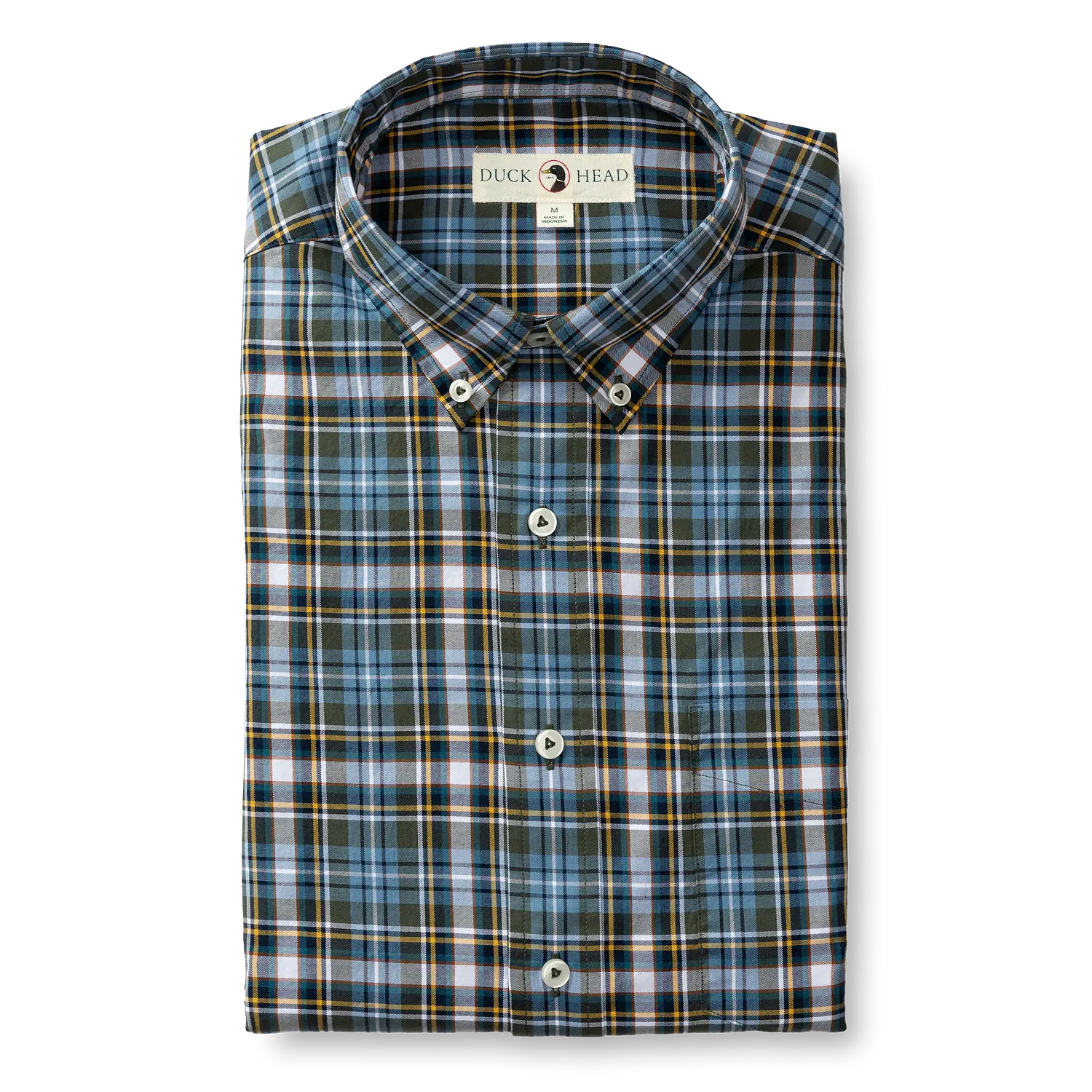 Hamlett Plaid Cotton Twill Sport Shirt