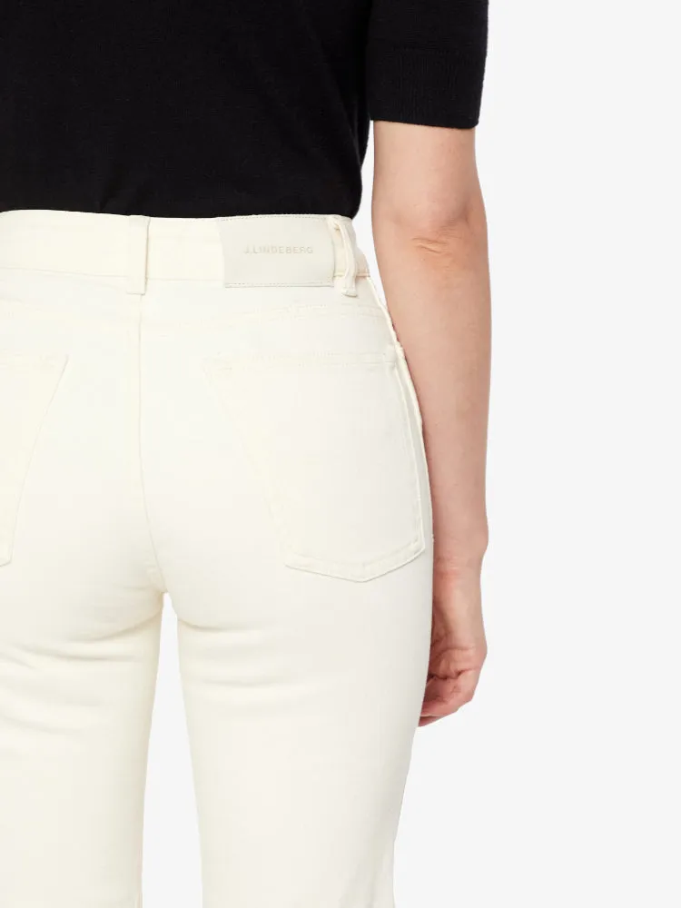 J.Lindeberg Womens Study Ceed White Jeans - Stylish Fit and Modern Design