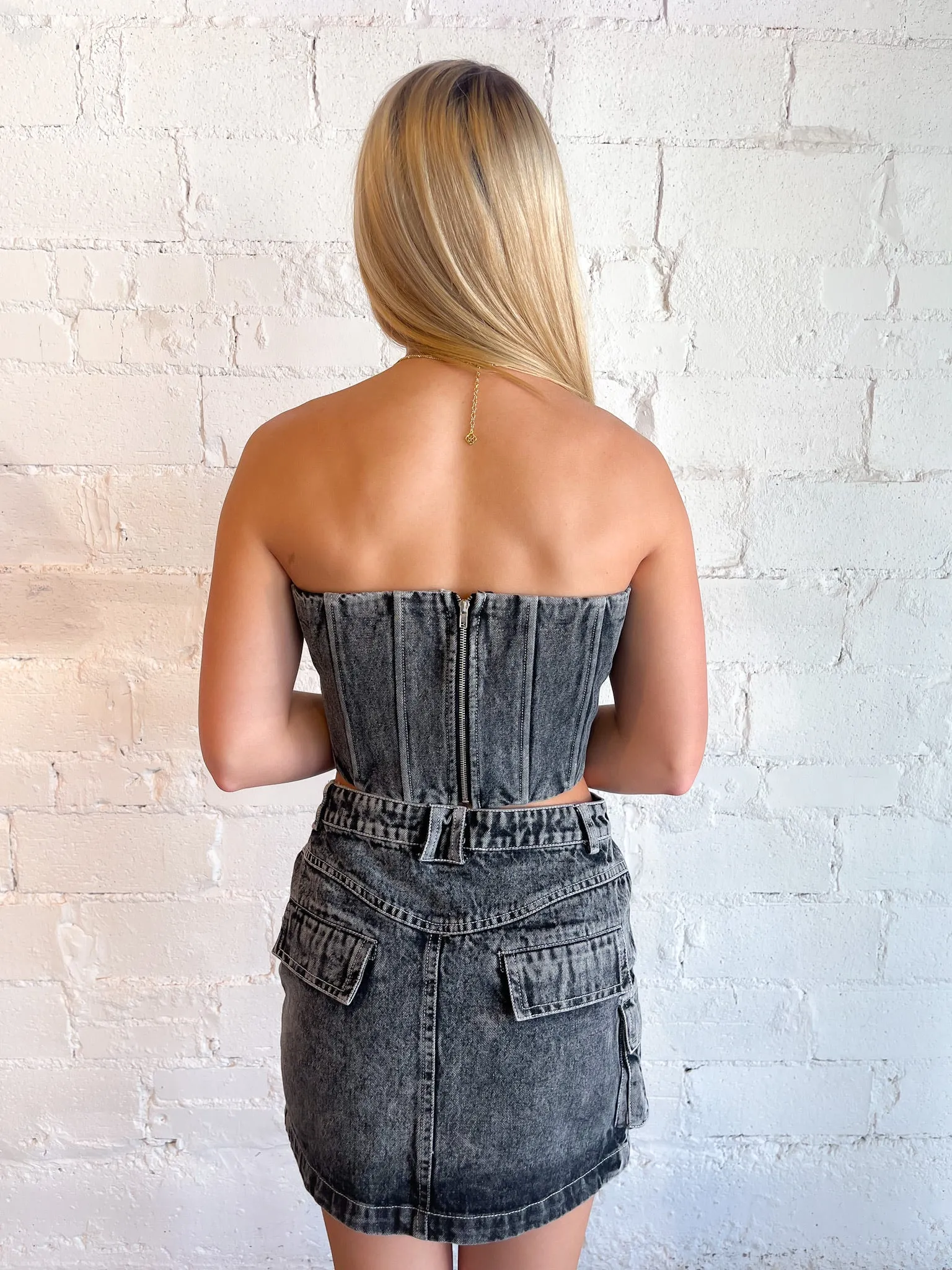 Joss Denim Corset Top