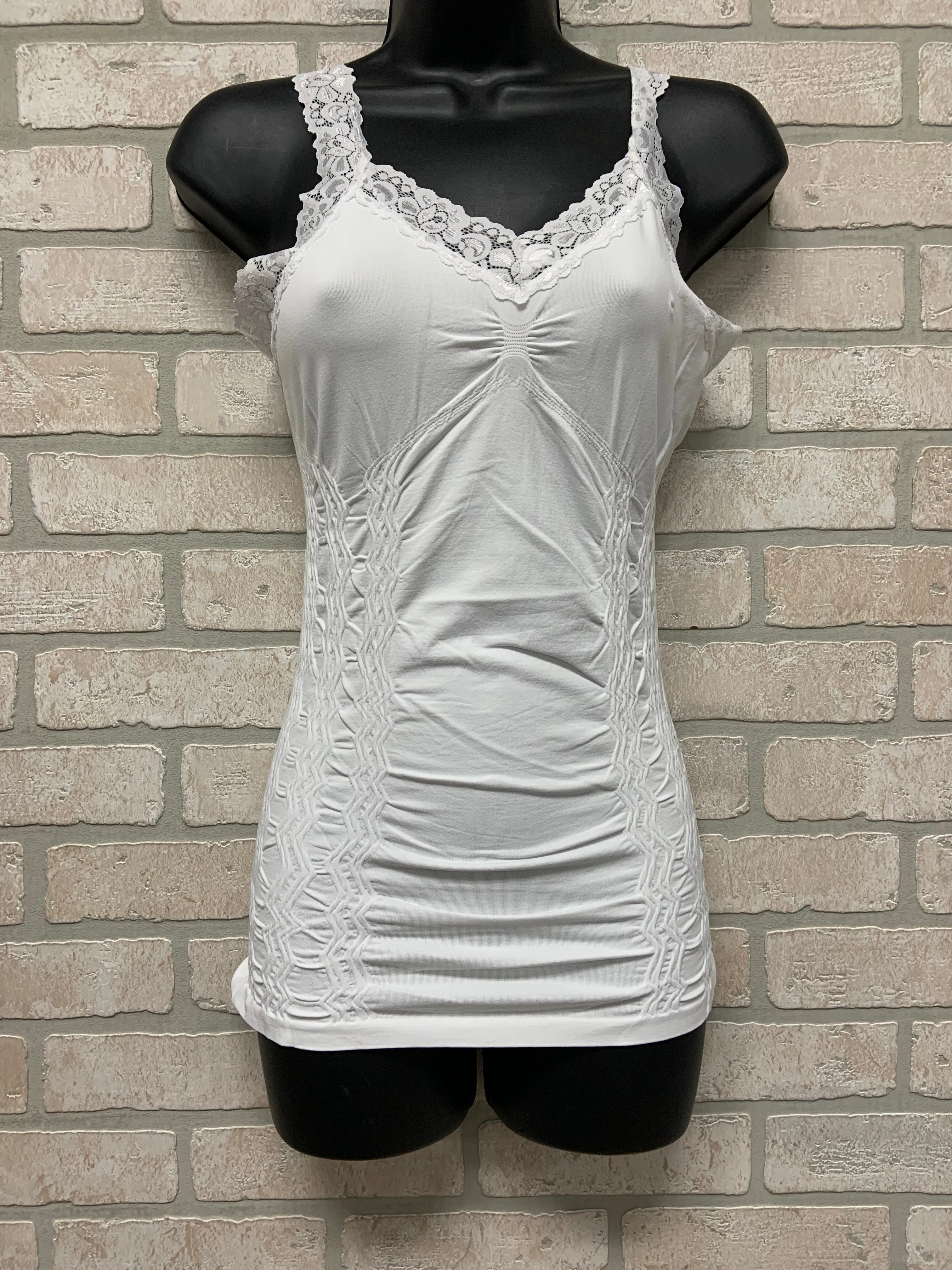 Jr Lace Cami - White Tank Top