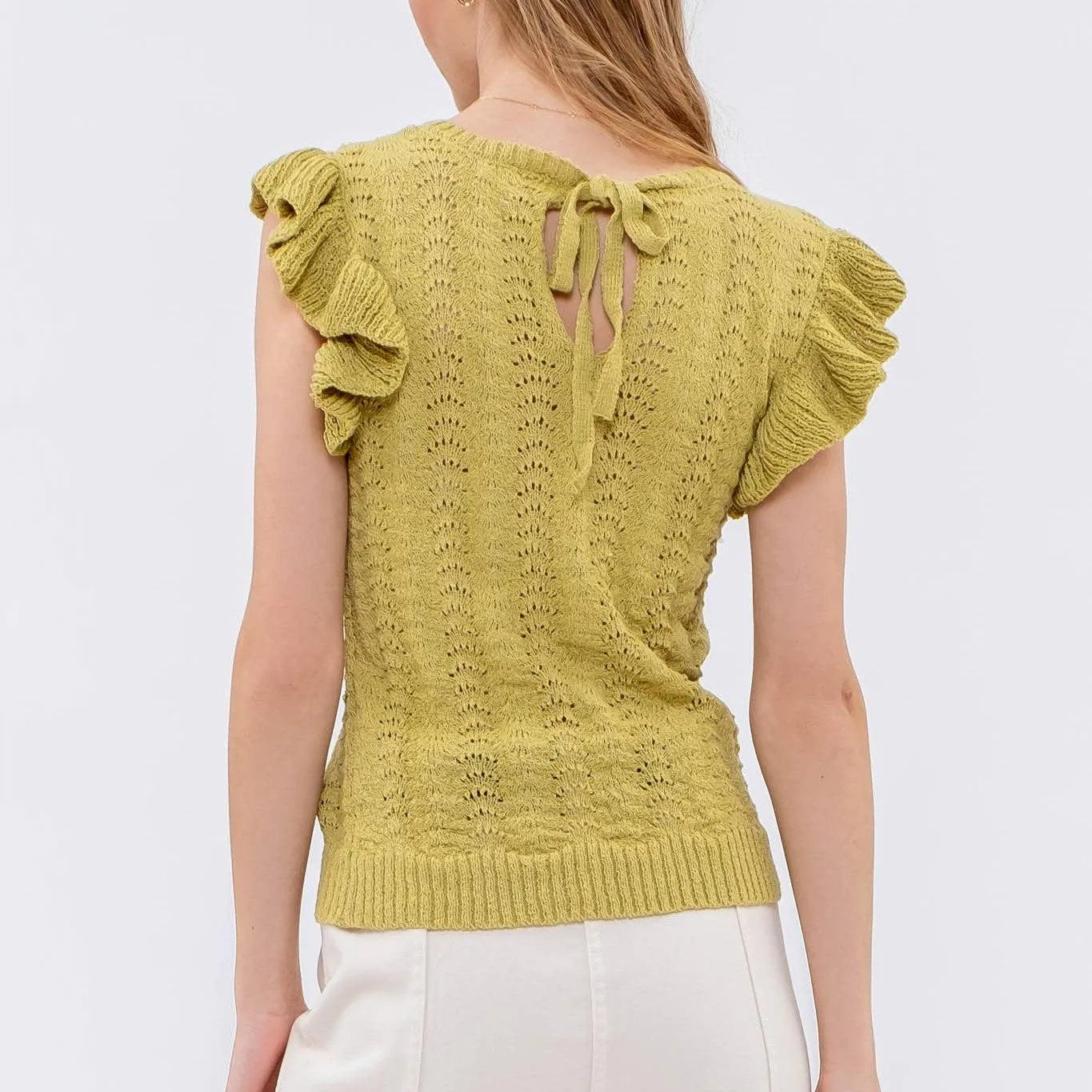 Katie Eyelet Sweater Top