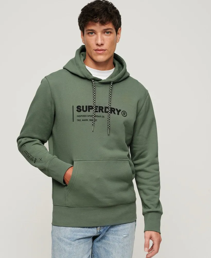 Laurel Khaki Utility Sport Logo Loose Hoodie