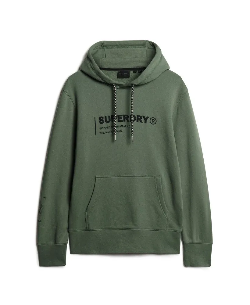 Laurel Khaki Utility Sport Logo Loose Hoodie