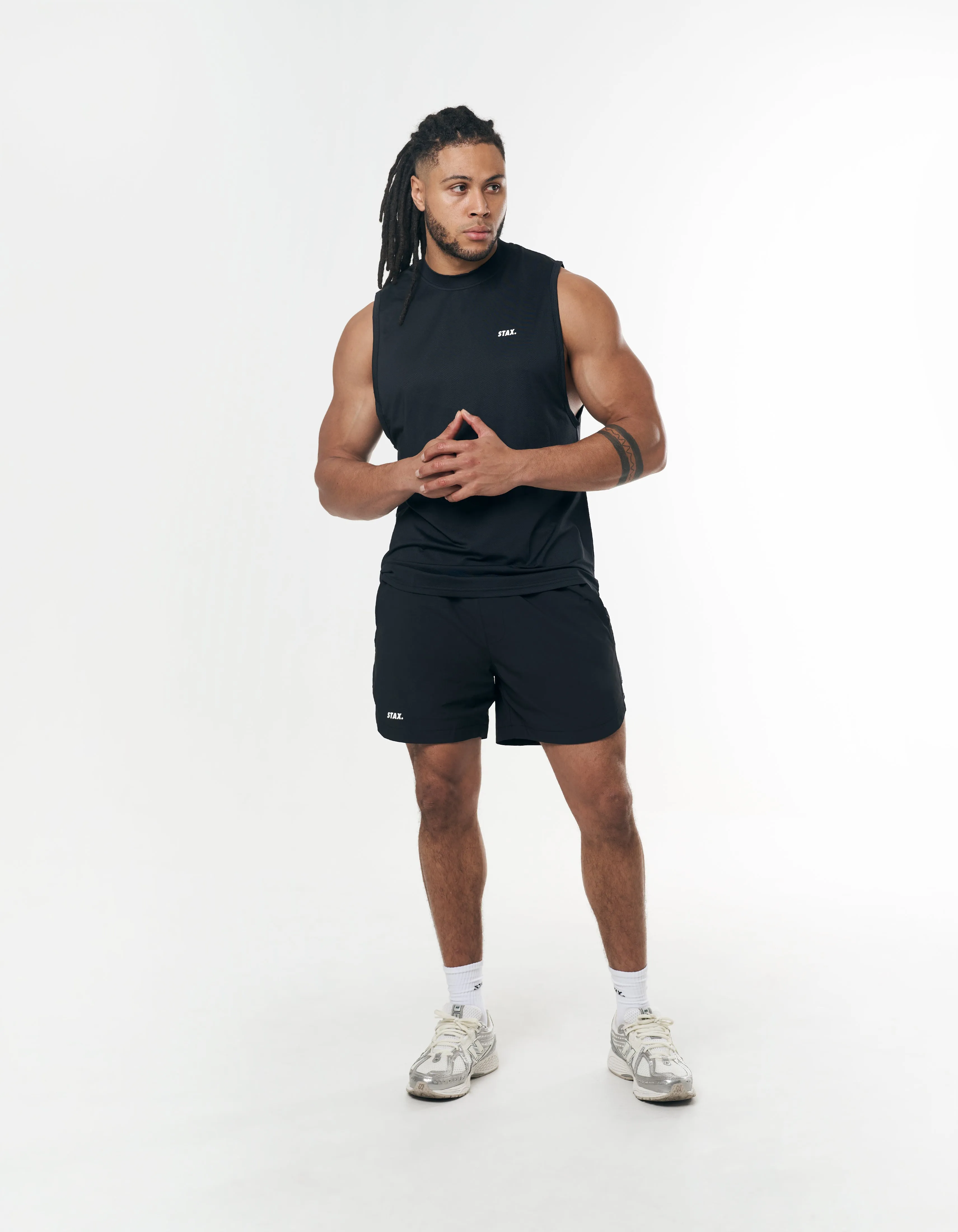 Mens Sport Nylon Shorts - Black