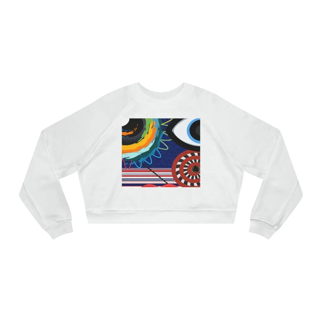 My Picasso Cropped Fleece Pullover