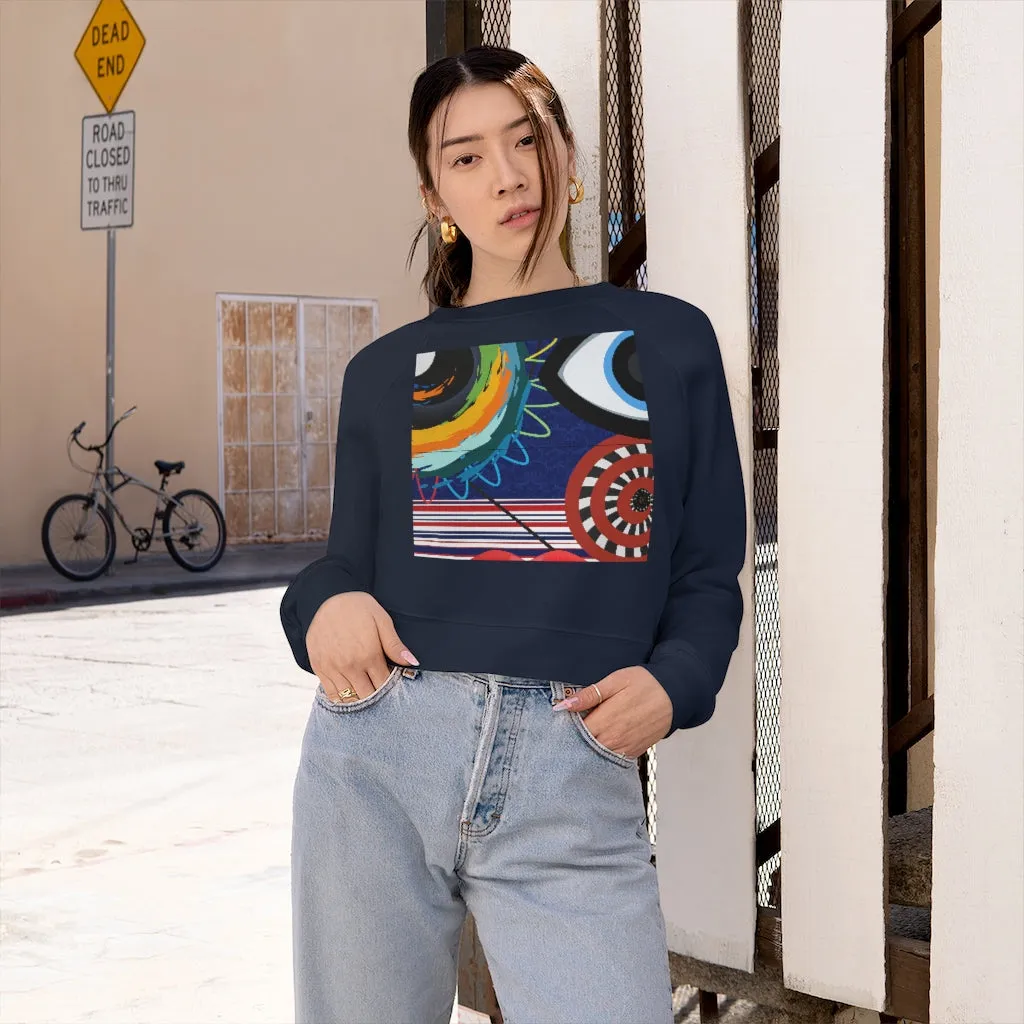 My Picasso Cropped Fleece Pullover