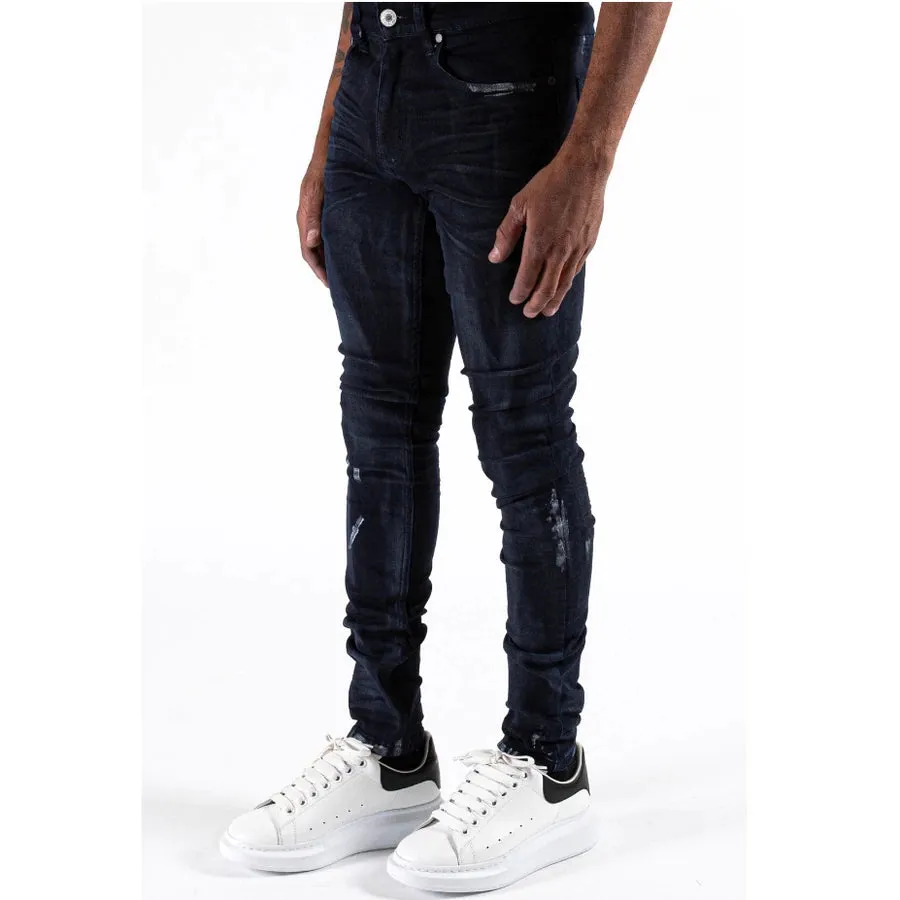 Stylish Navy Fume High-Waisted Jeans for a Trendy Look