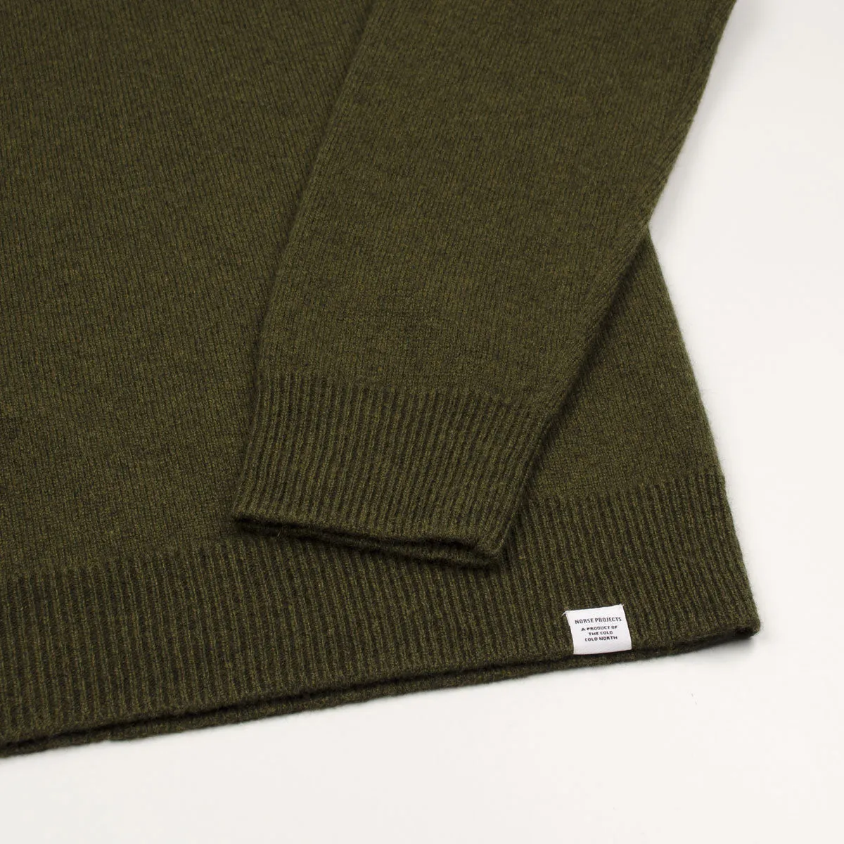 Norse Projects - Marco Lambswool Polo - Dark Olive