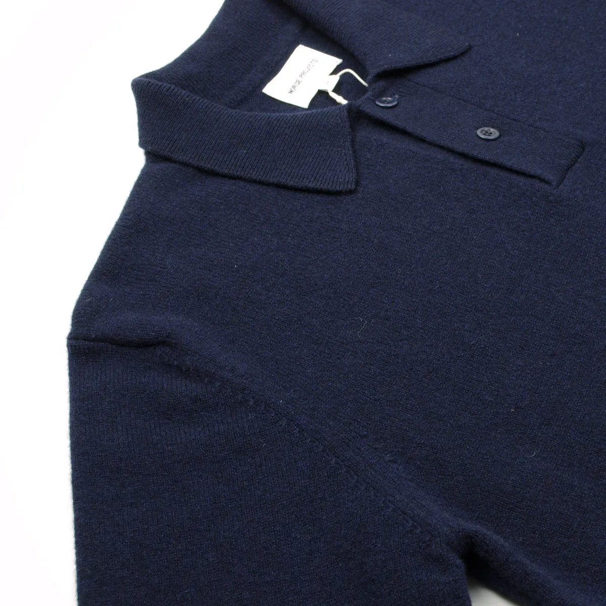 Norse Projects - Marco Merino Lambswool Polo - Dark Navy