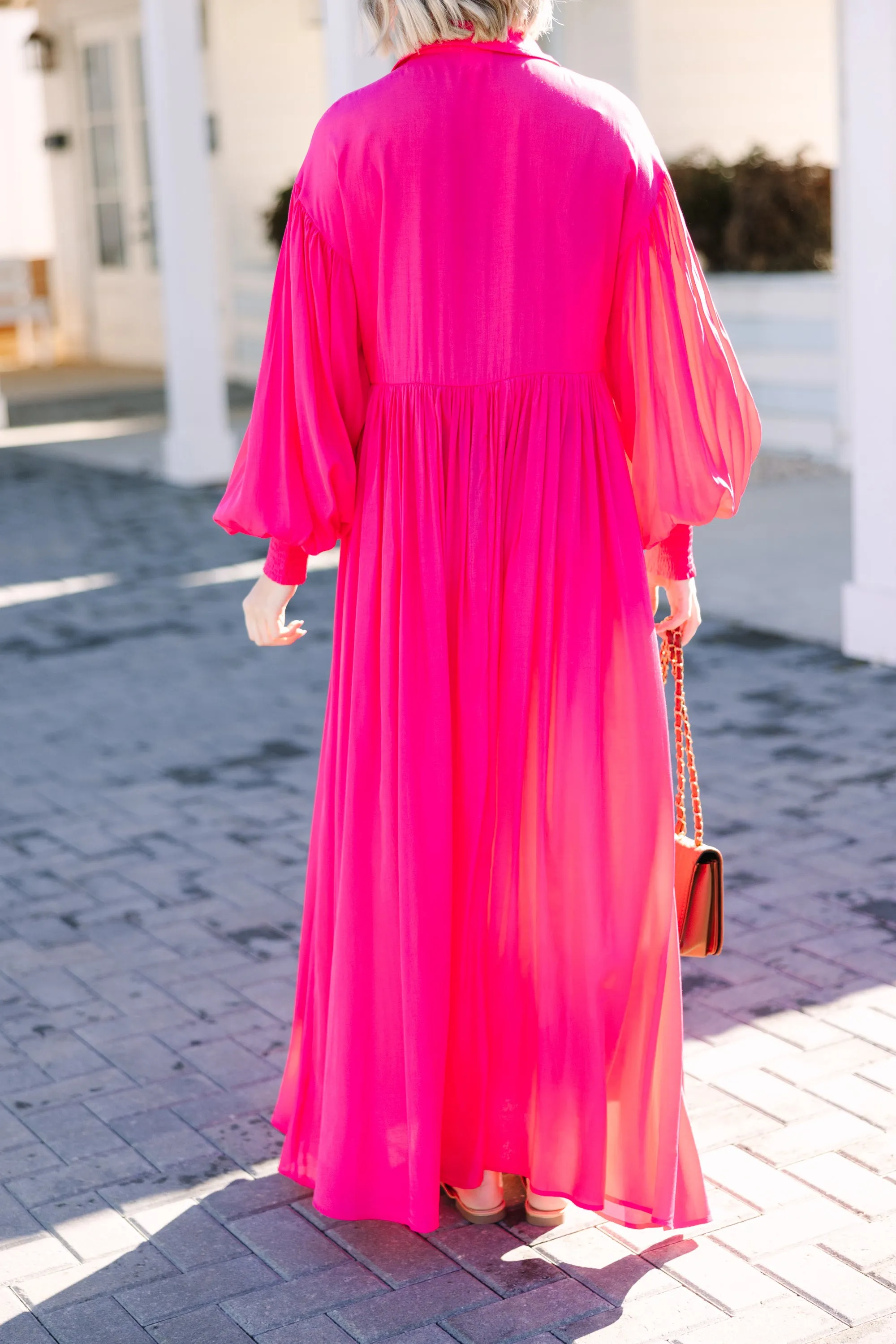 Nothing But The Best Hot Pink Maxi Dress