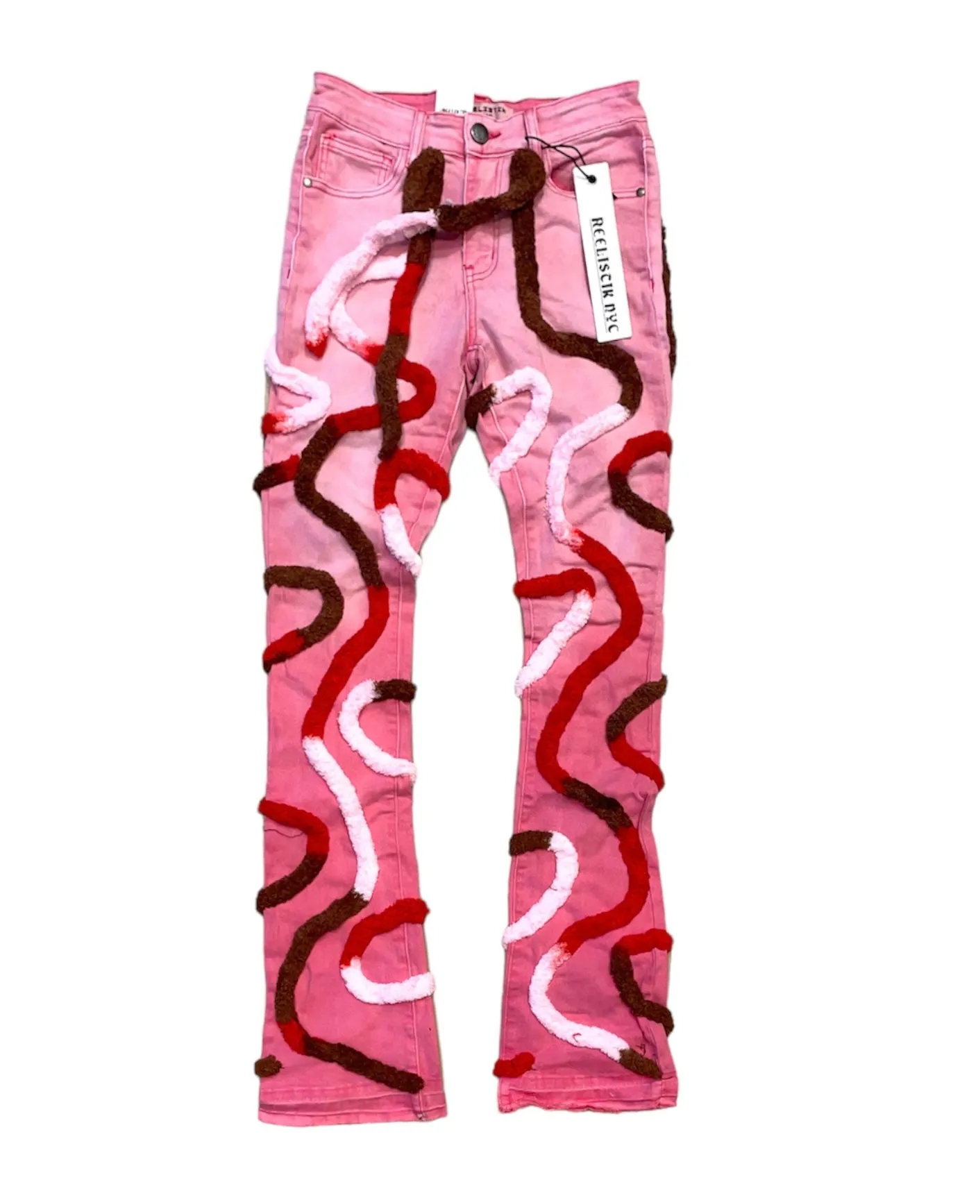 Pink Corda Premium Stacked Jean